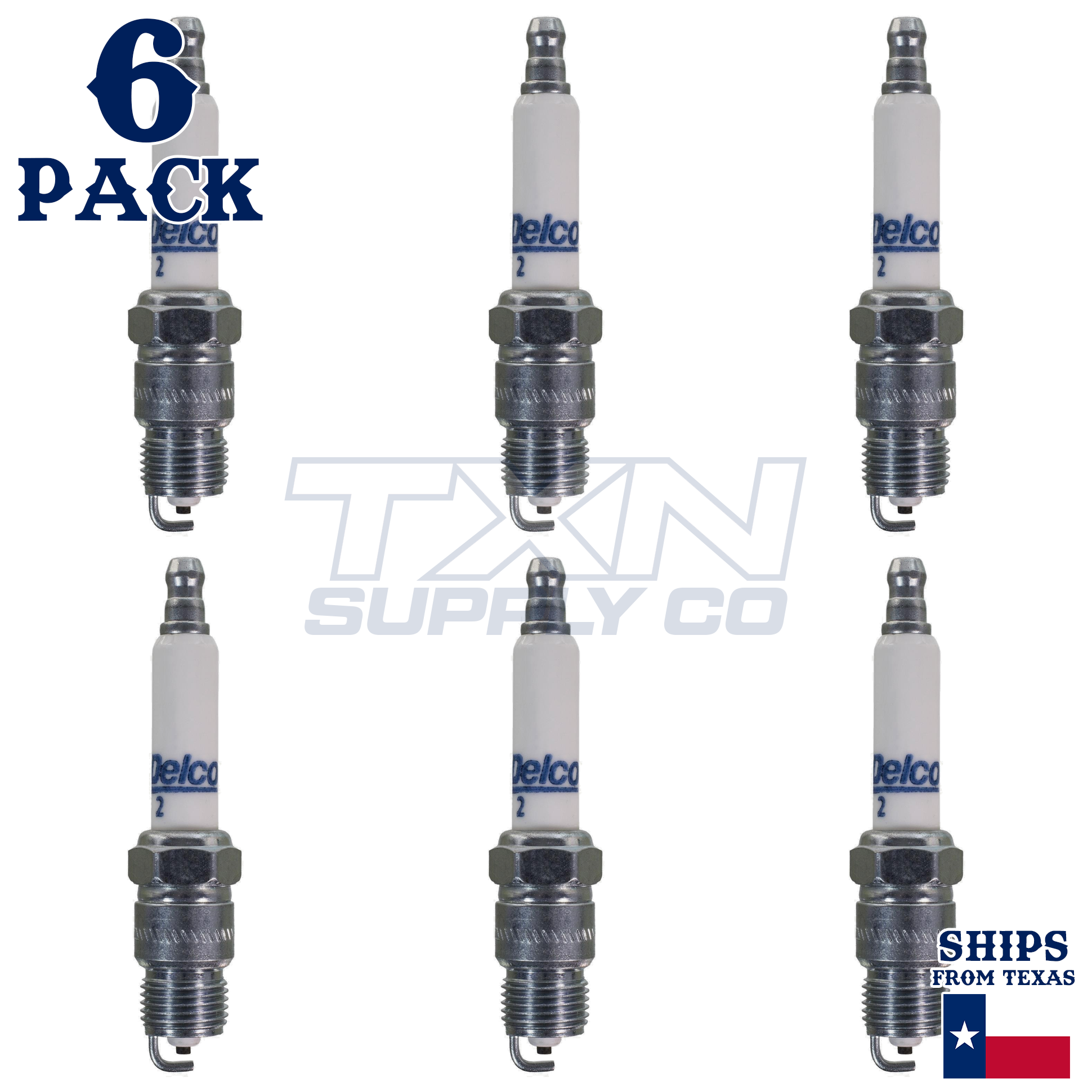 6 Pack GM ACDelco #2 RAPIDFIRE Platinum Spark Plugs 19307138 - Image 1