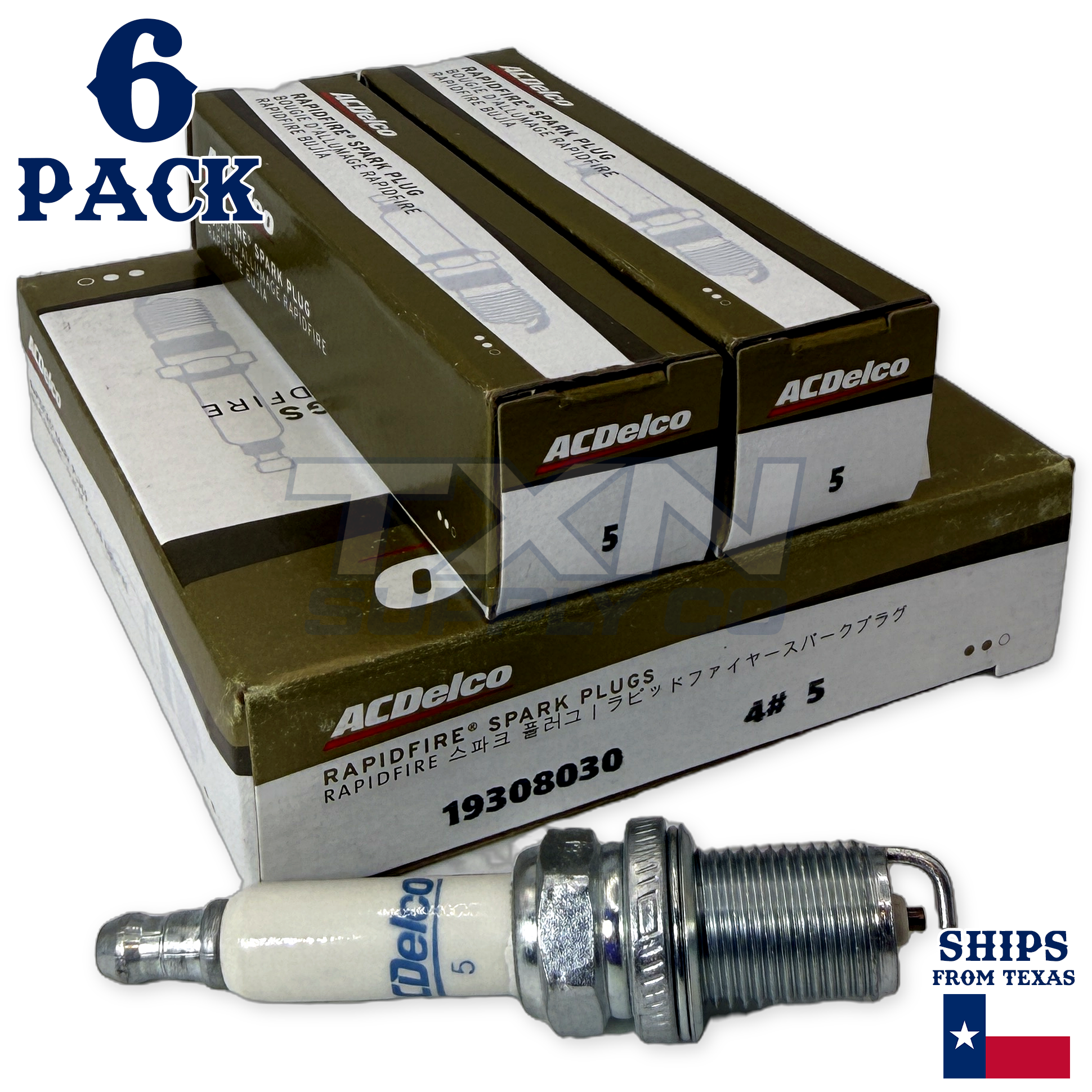 6 Pack ACDelco Platinum Spark Plugs 2001-2005 for Jeep Cherokee 3.7L - Image 1