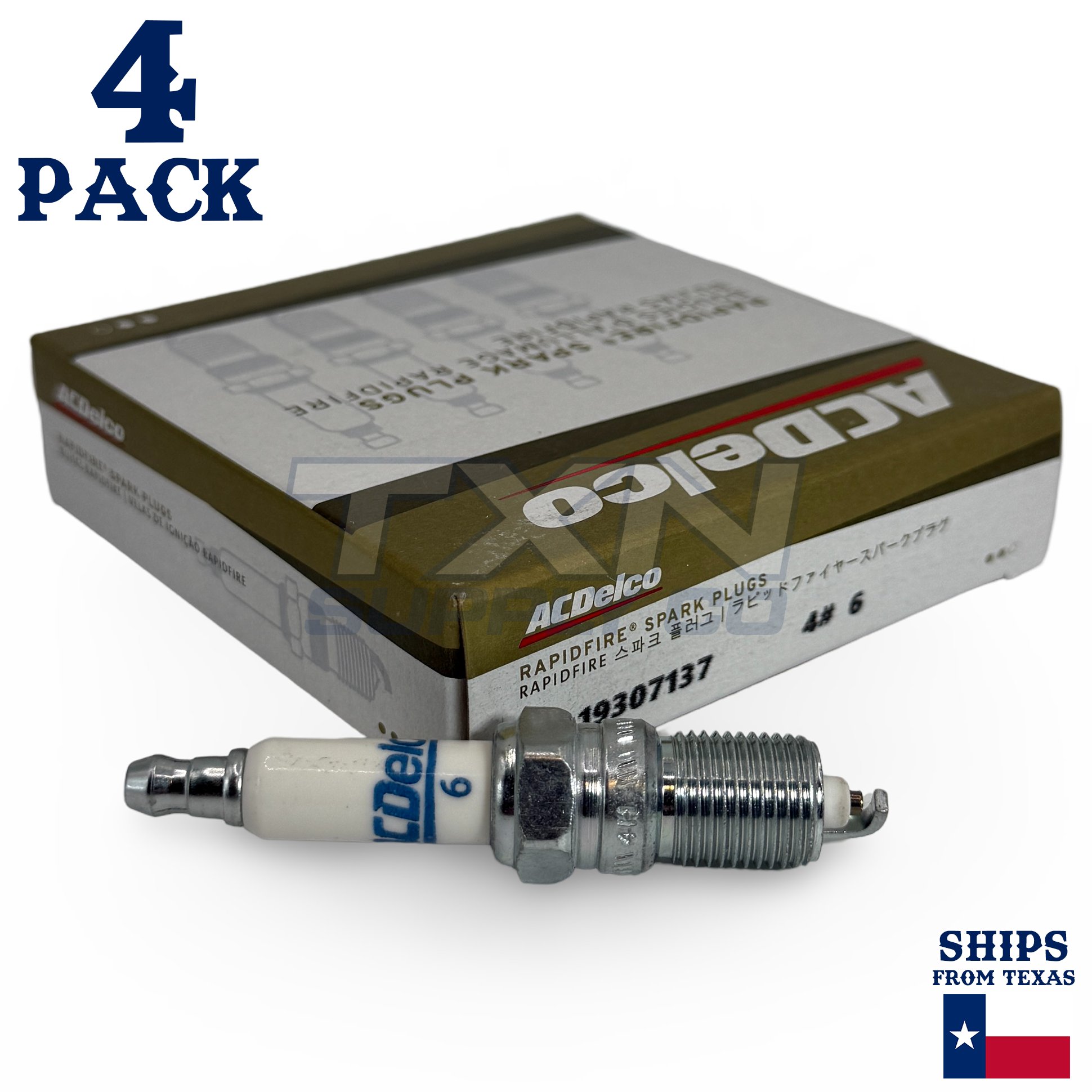 4 Pack GM ACDelco #6 RAPIDFIRE Platinum Spark Plugs