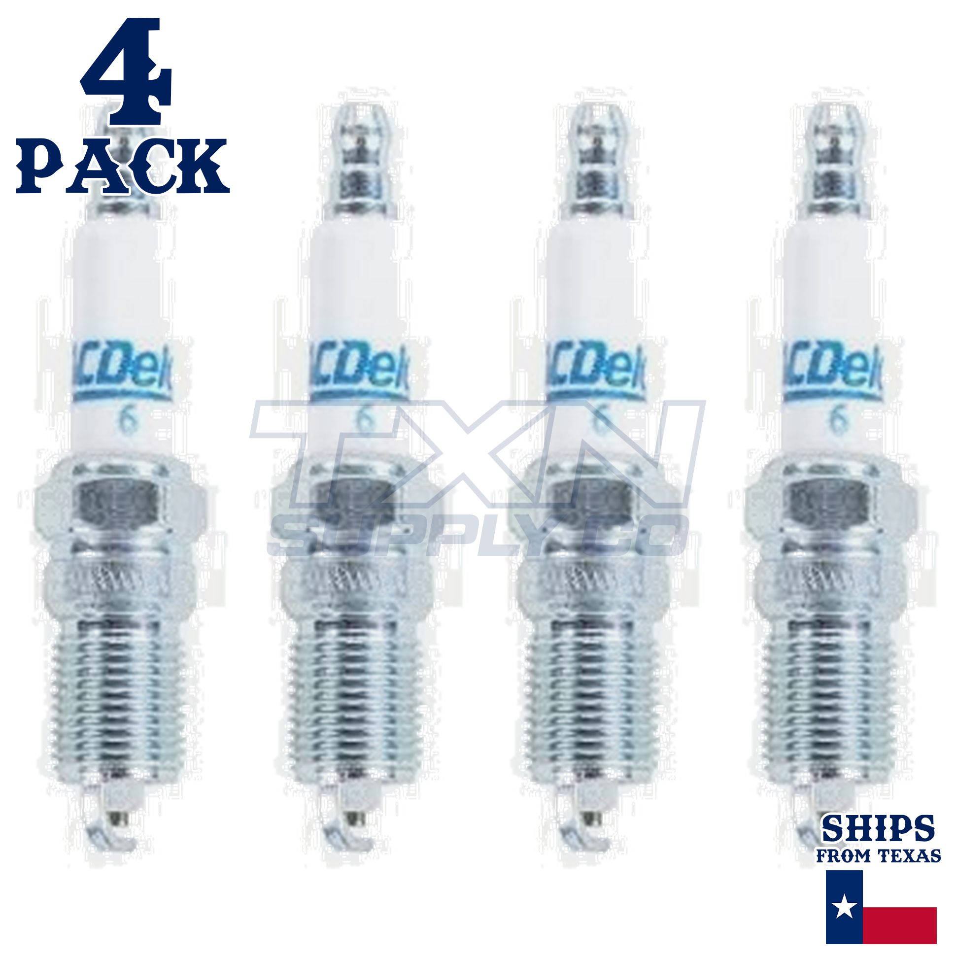 4 Pack GM ACDelco #6 RAPIDFIRE Platinum Spark Plugs - Image 2