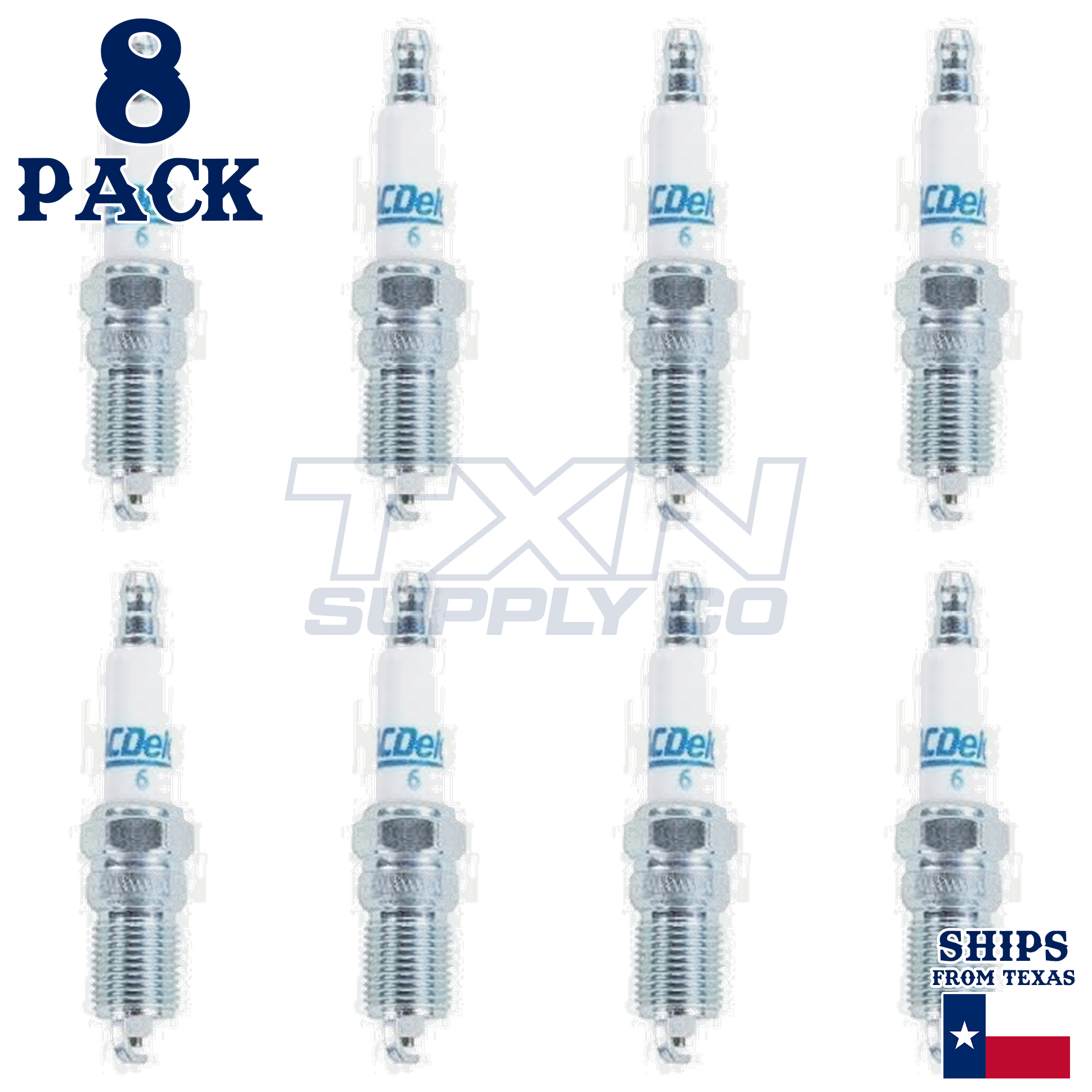 8 Pack ACDelco Platinum Spark Plugs 2007 for Chevrolet Impala 3.9L - Image 1