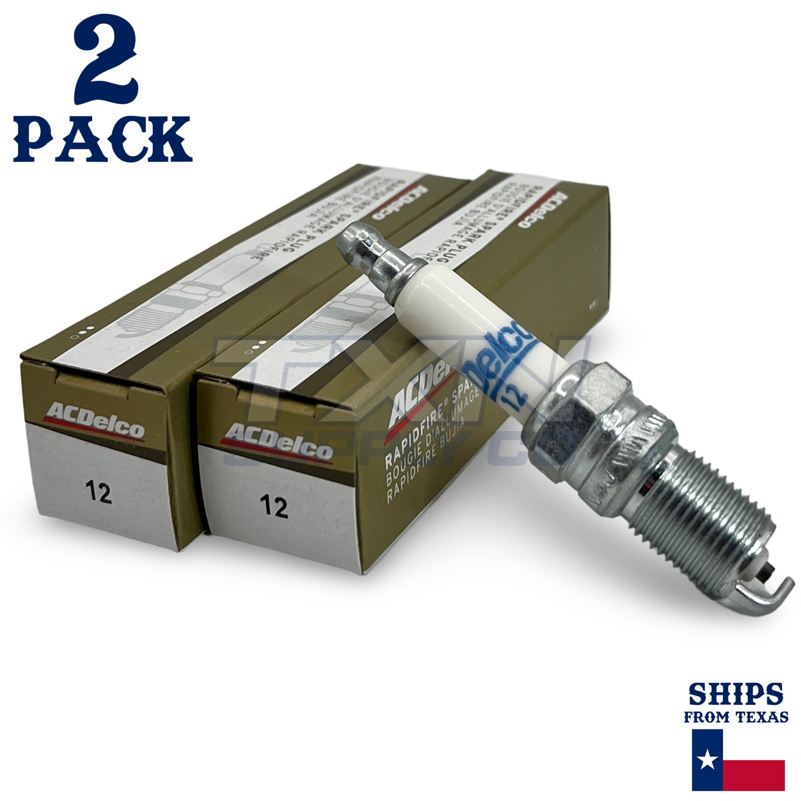 2 Pack GM ACDelco #12 RAPIDFIRE Platinum Spark Plugs 19308032 - Image 1