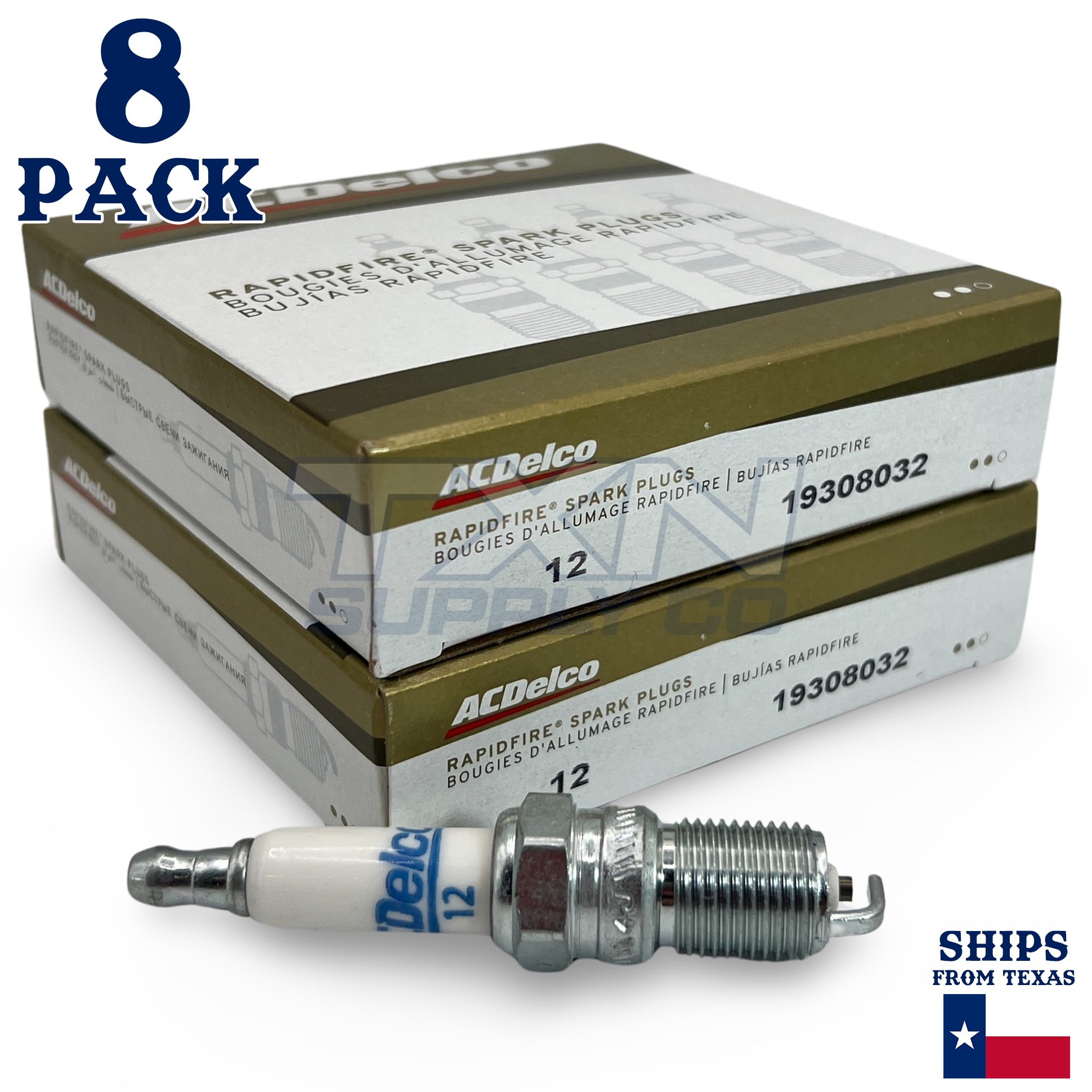 8 Pack GM ACDelco #12 RAPIDFIRE Platinum Spark Plugs 19308032 - Image 1