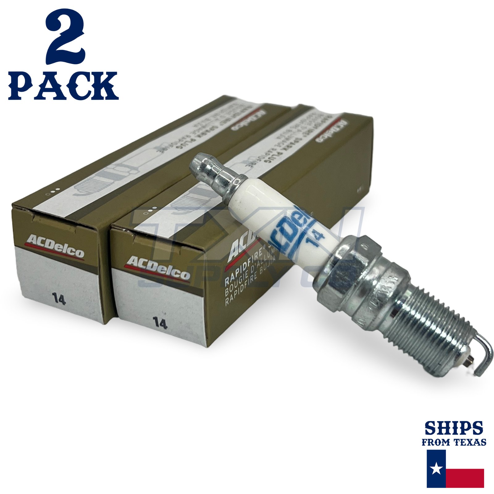 2 Pack GM ACDelco #14 RAPIDFIRE Platinum Spark Plug 19308033 - Image 1