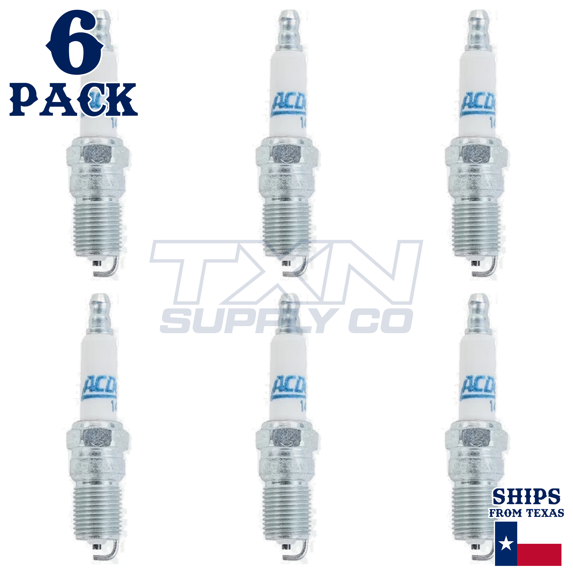 6 Pack GM ACDelco #14 RAPIDFIRE Platinum Spark Plugs 19308033 - Image 1