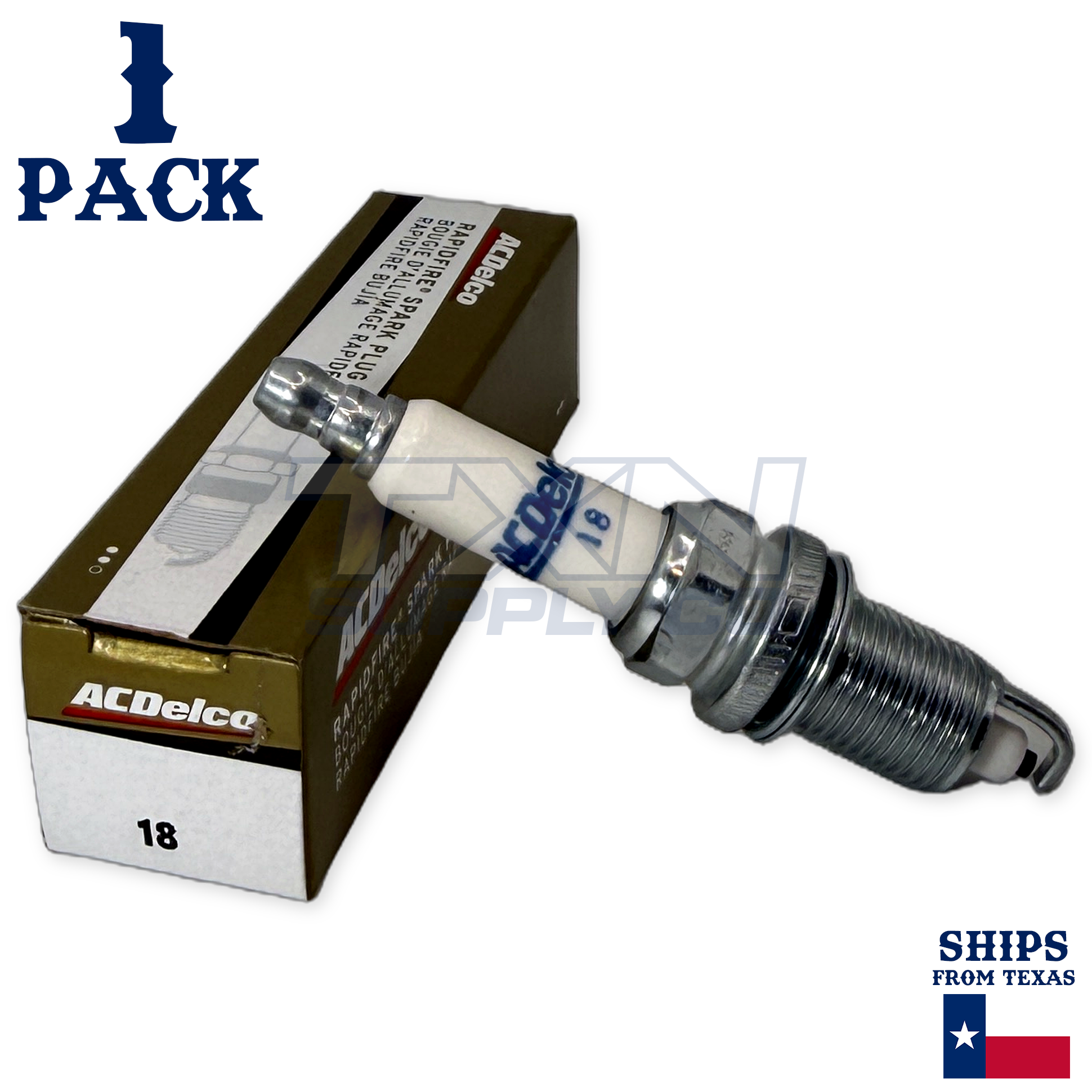 1 Pack GM ACDelco #18 RAPIDFIRE Platinum Spark Plug - Image 1