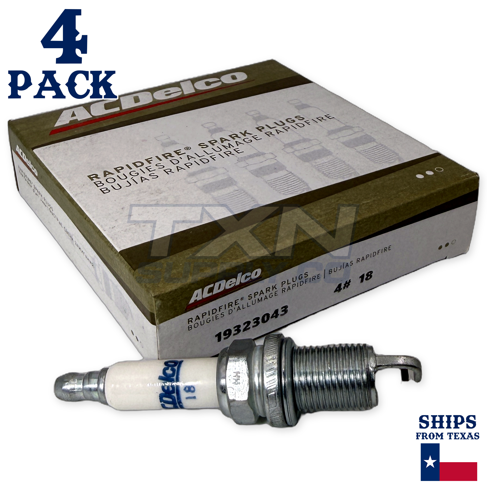 2009-2011 Chevrolet Aveo 1.6L ACDelco Spark Plugs - 4 Pack - Image 1