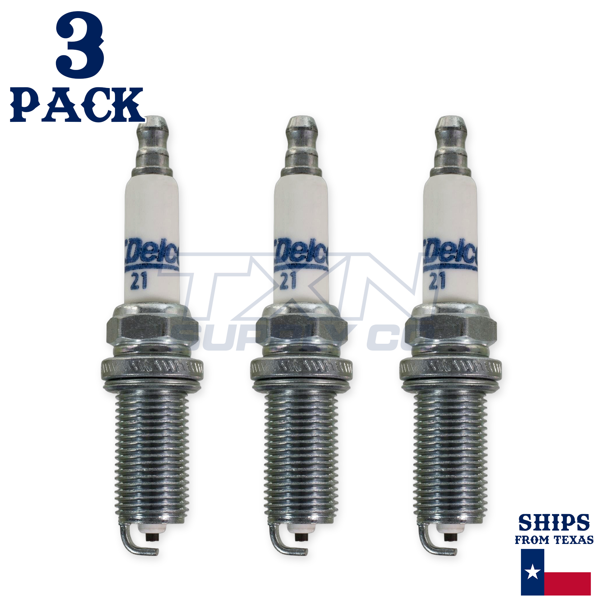 3 Pack GM ACDelco #21 RAPIDFIRE Platinum Spark Plugs - Image 1