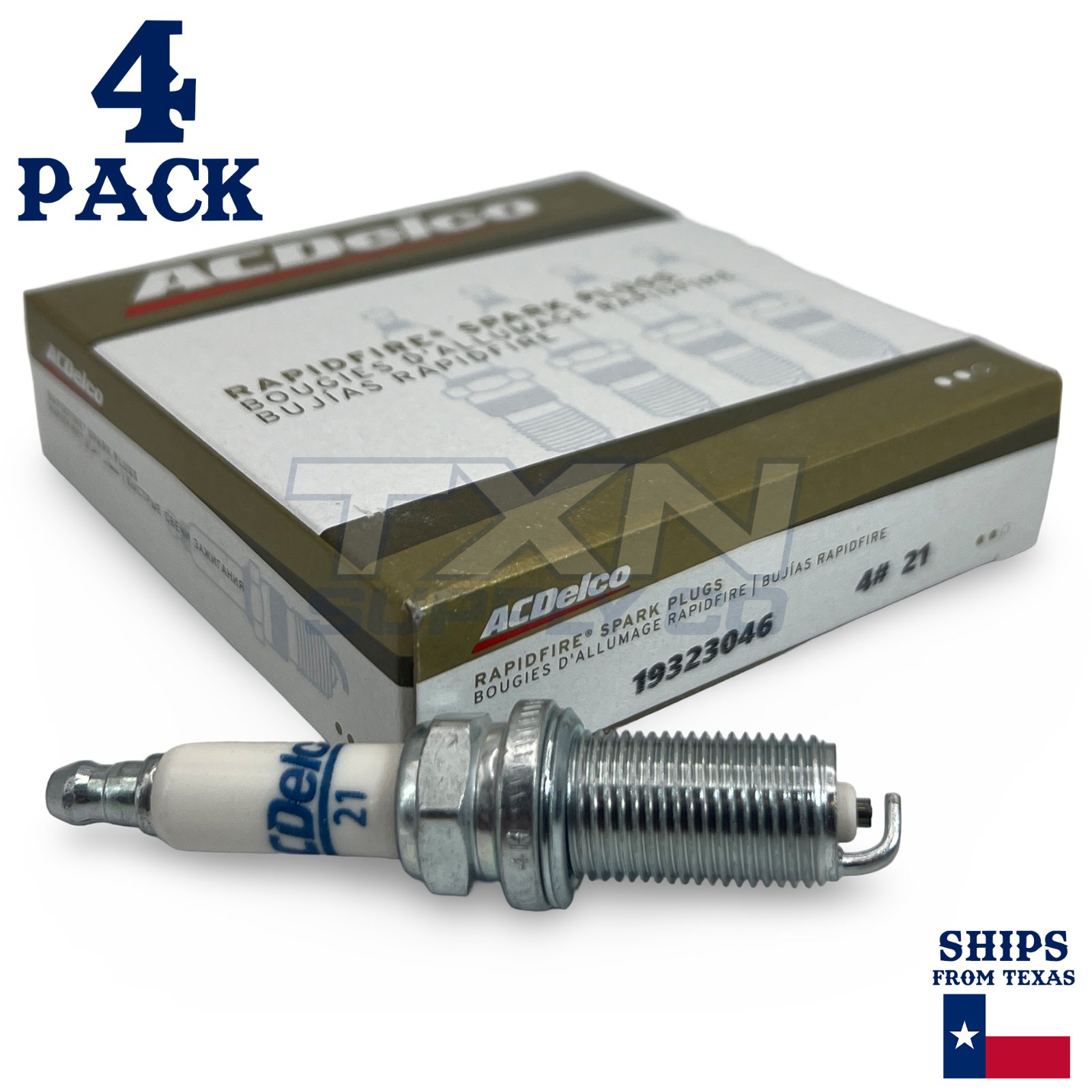 4 Pack GM ACDelco #21 RAPIDFIRE Platinum Spark Plugs