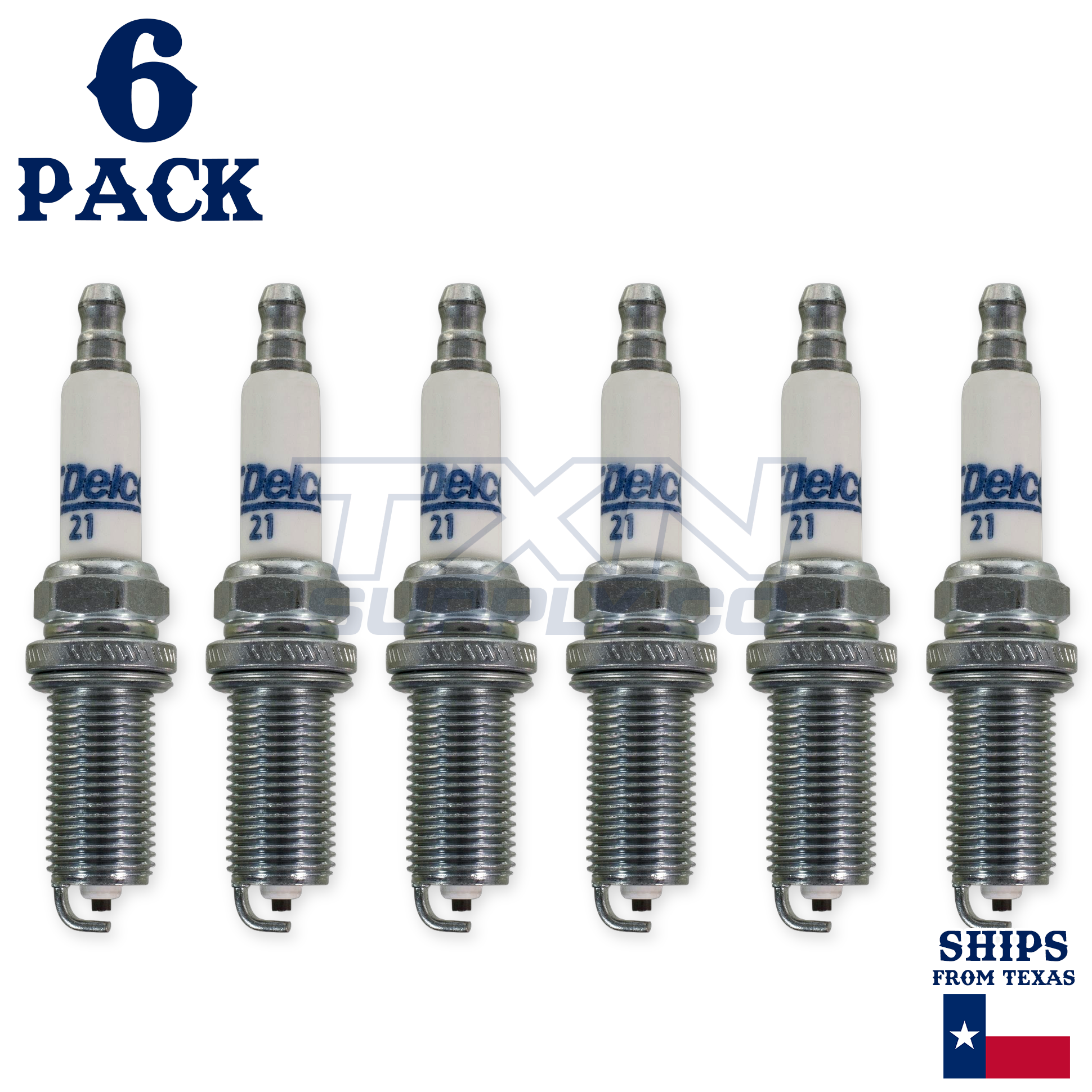 6 Pack GM ACDelco #21 RAPIDFIRE Platinum Spark Plugs - Image 1