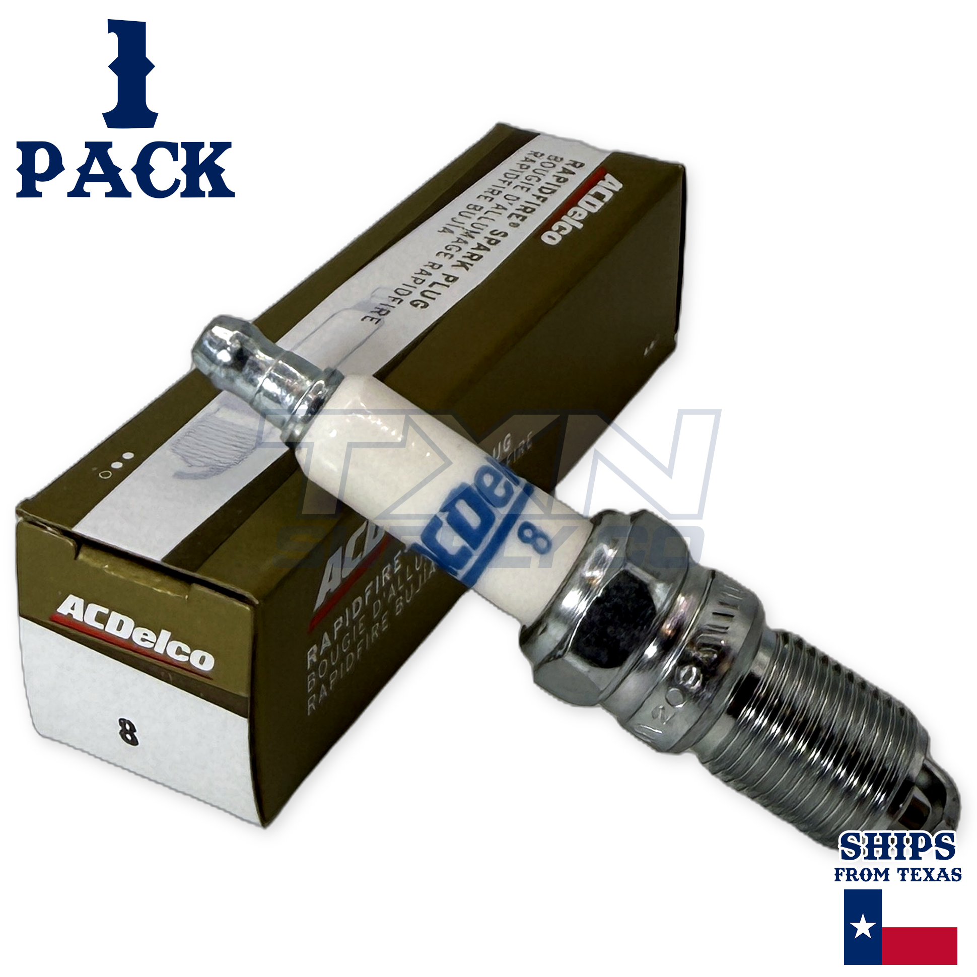 1 Pack GM ACDelco #8 RAPIDFIRE Platinum Spark Plug - Image 1