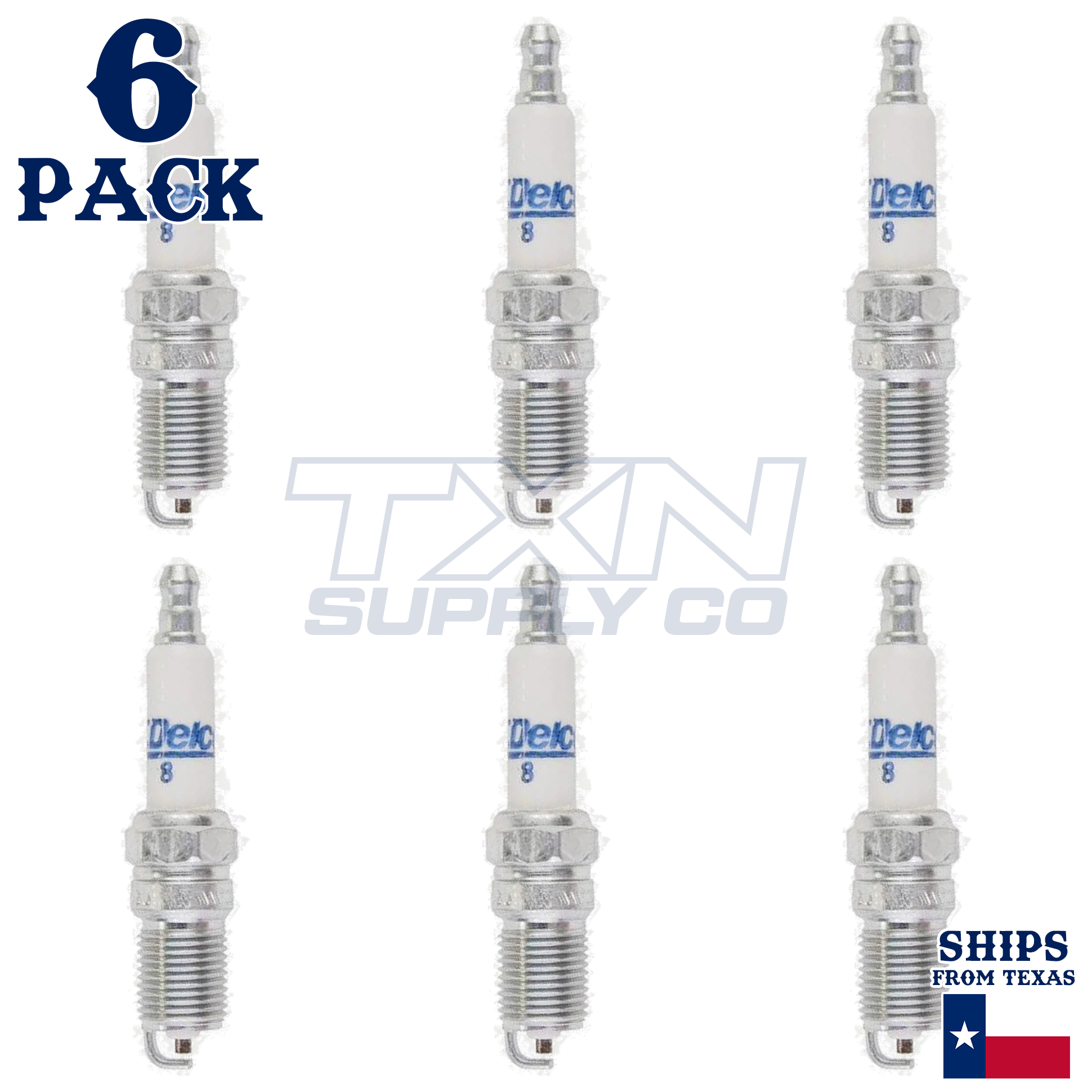 6 Pack GM ACDelco #8 RAPIDFIRE Platinum Spark Plugs - Image 2