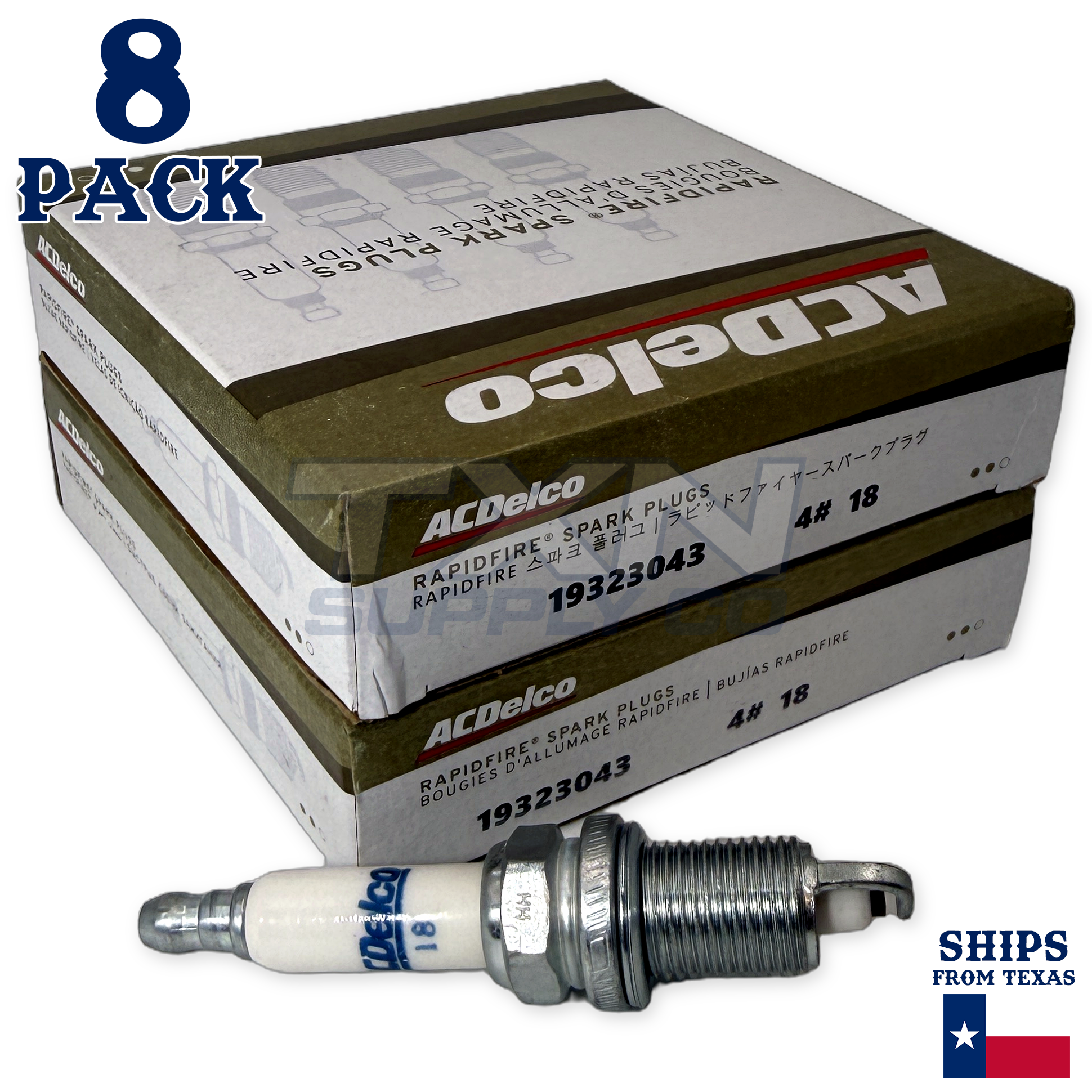8 Pack GM ACDelco #18 RAPIDFIRE Platinum Spark Plugs