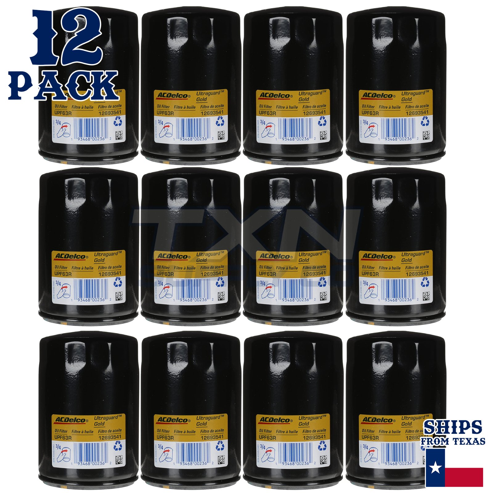 12 Pack ACDelco GM UPF63R Engine Oil Filter