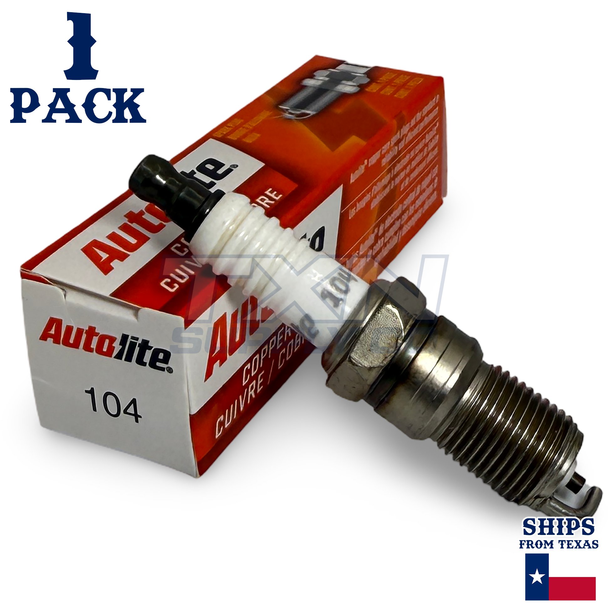 1 Pack Autolite 104 Copper Core Spark Plug