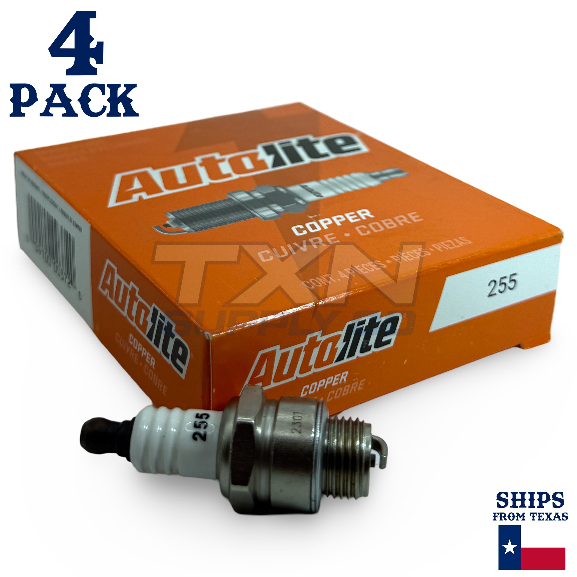 Autolite 255 Copper Core Spark Plugs - 4 Pack - Image 1