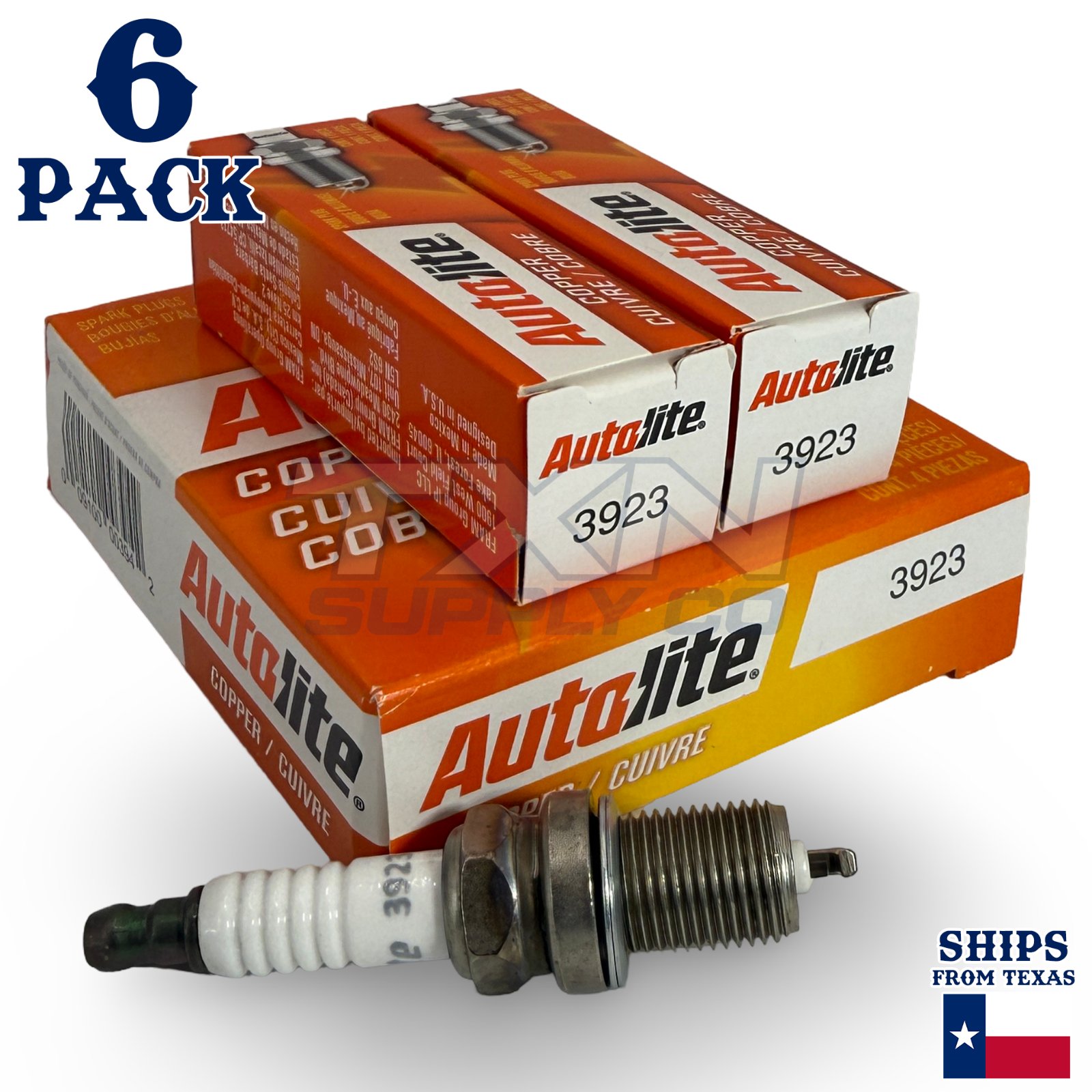 Autolite 3923 Copper Core Spark Plugs - 6 Pack