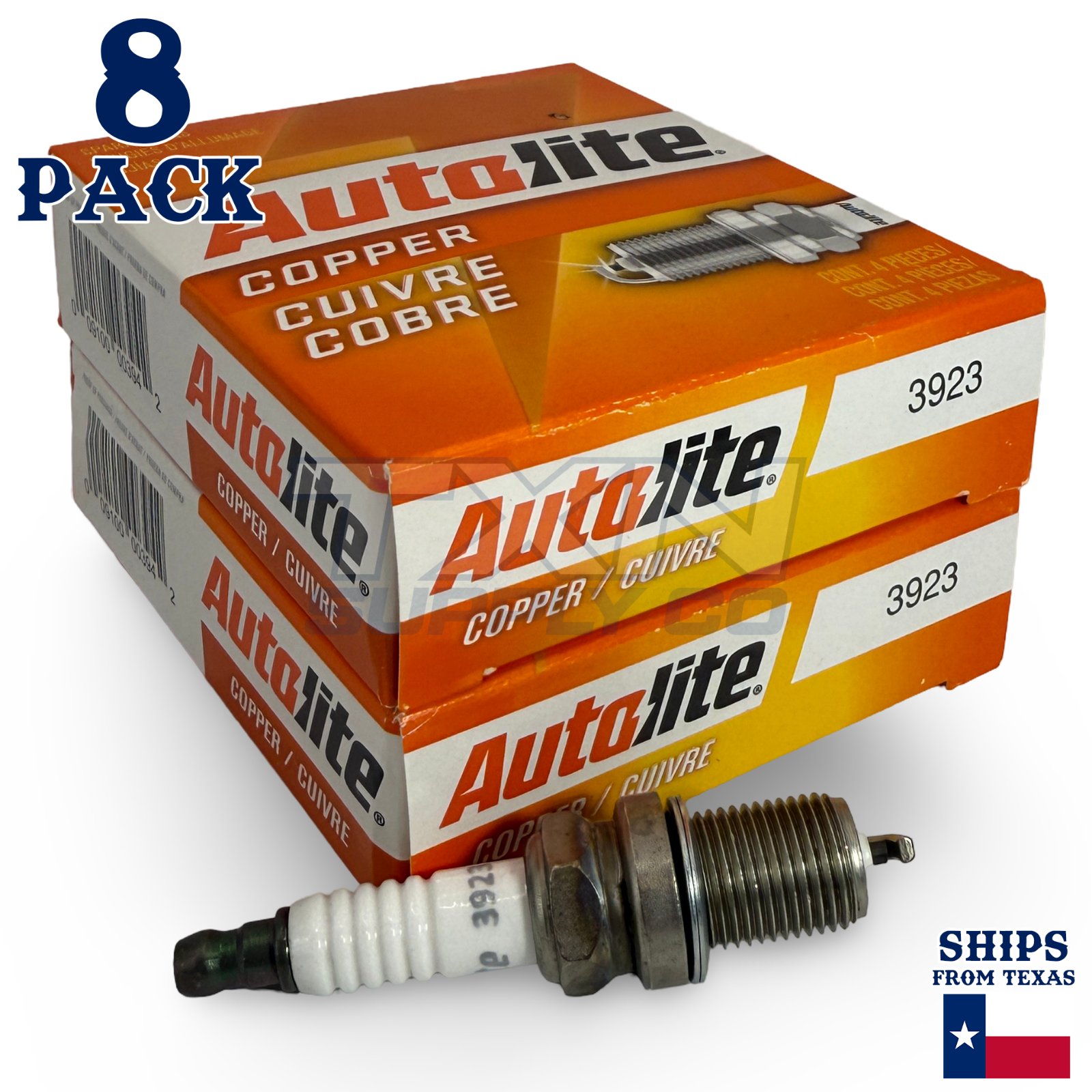 Autolite 3923 Copper Core Spark Plugs - 8 Pack