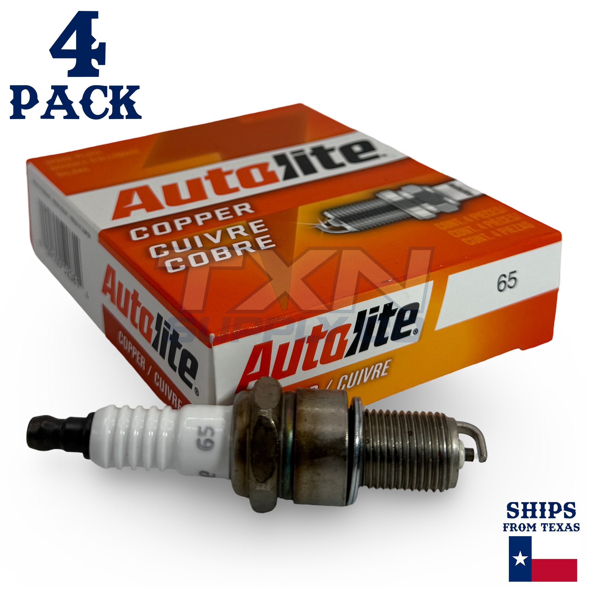 Autolite 65 Copper Core Spark Plugs - 4 Pack