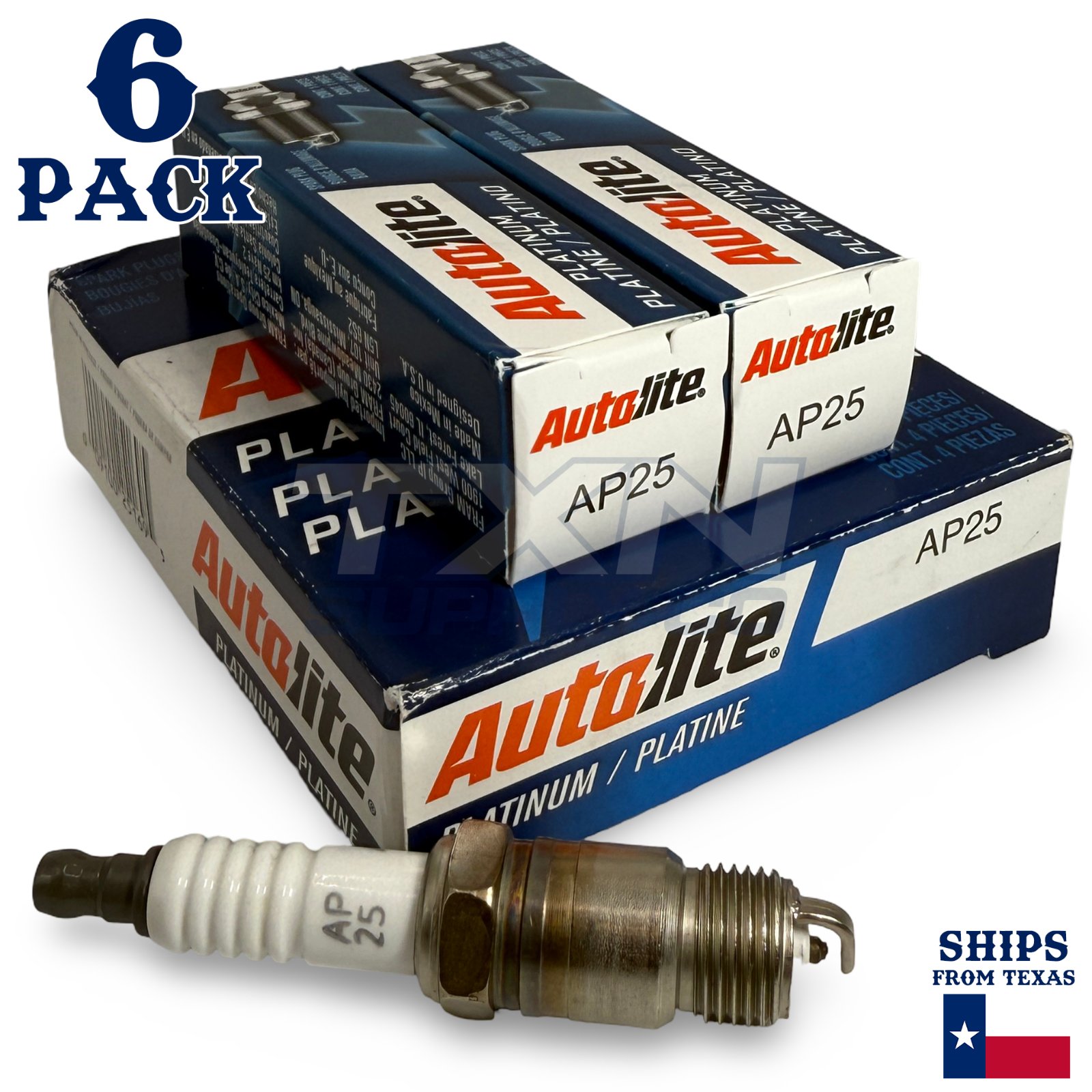 6 Pack Autolite AP25 Platinum Spark Plugs