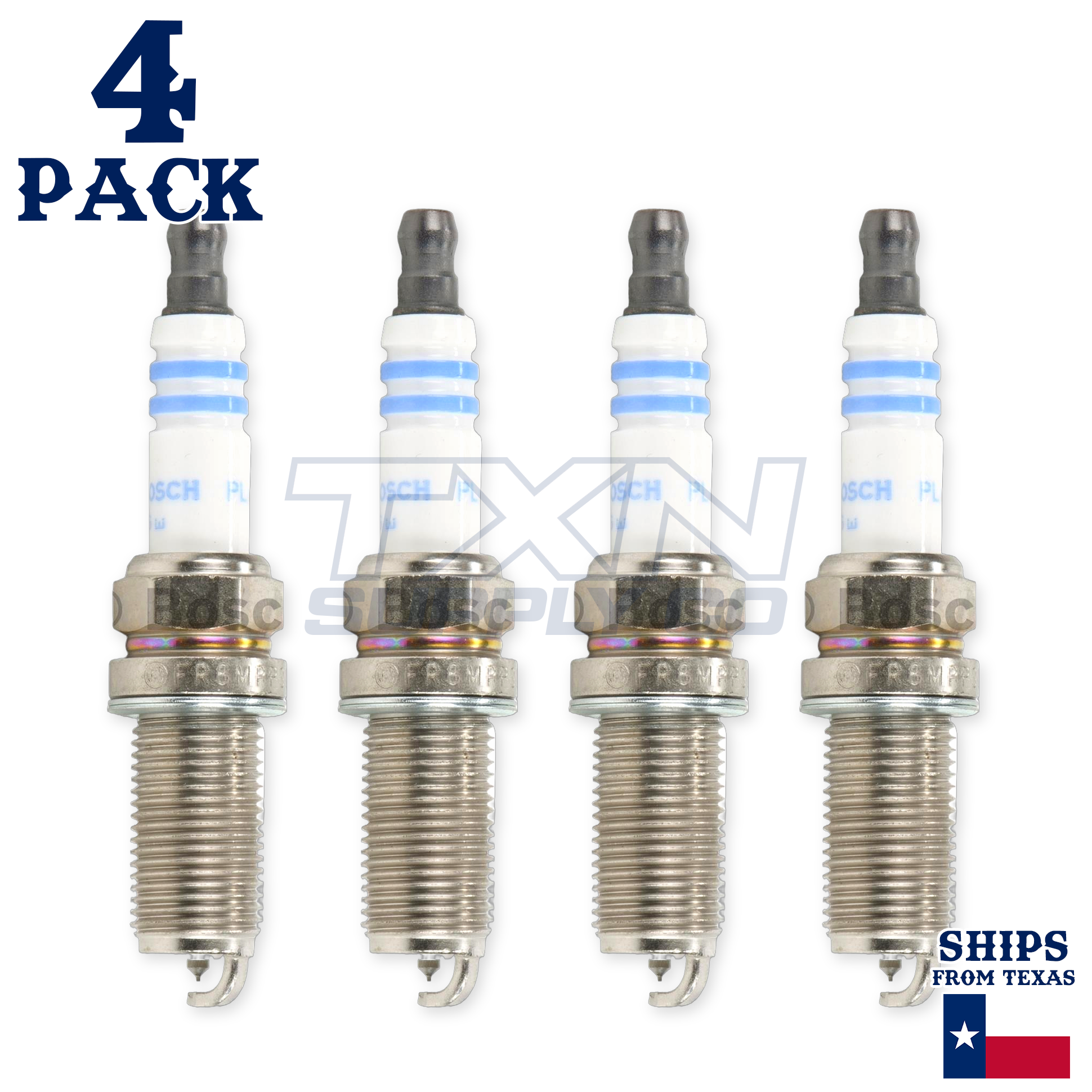 4 Pack Bosch 6713 FR8MPP30X Platinum Spark Plugs - Image 1