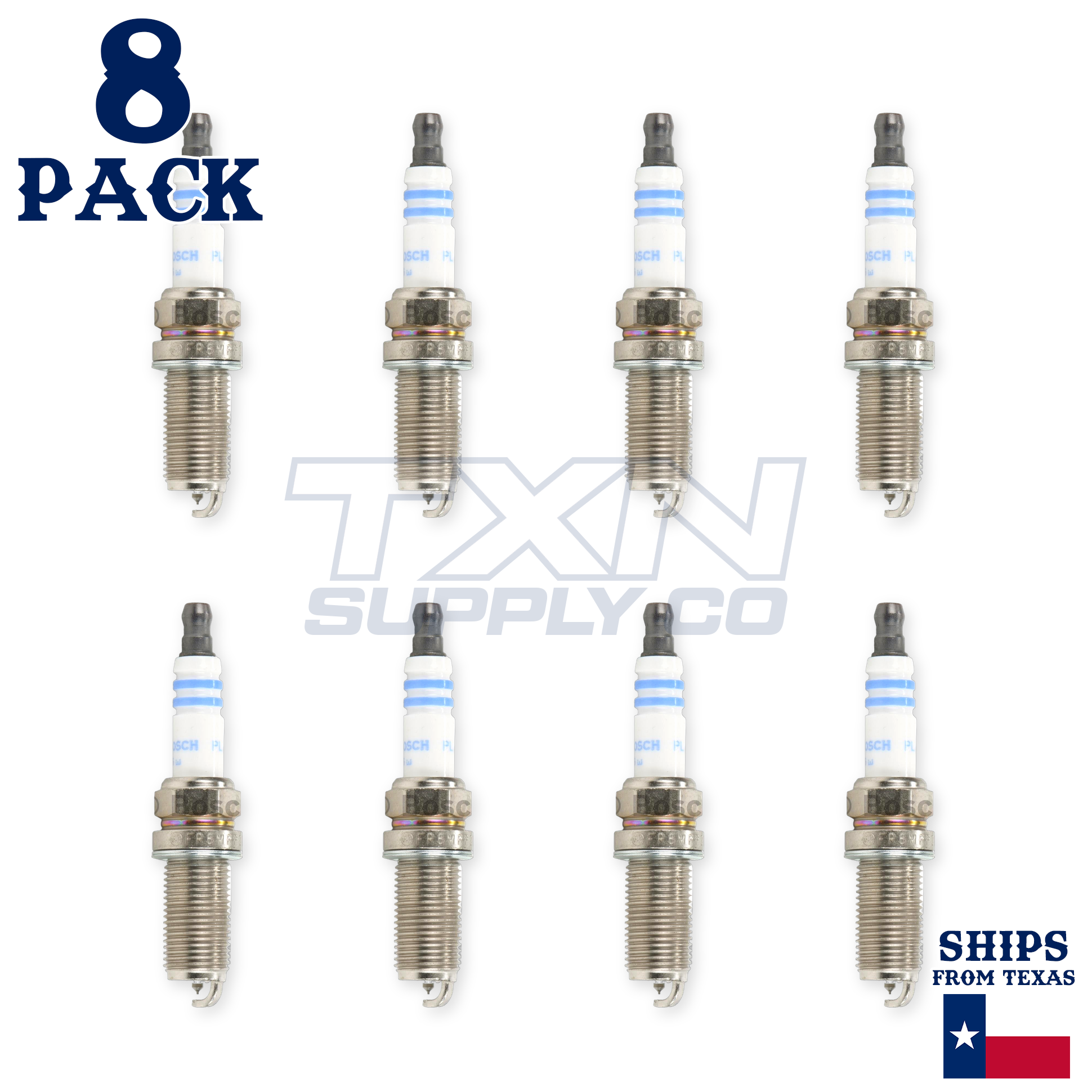 8 Pack Bosch 6713 FR8MPP30X Platinum Spark Plugs - Image 1