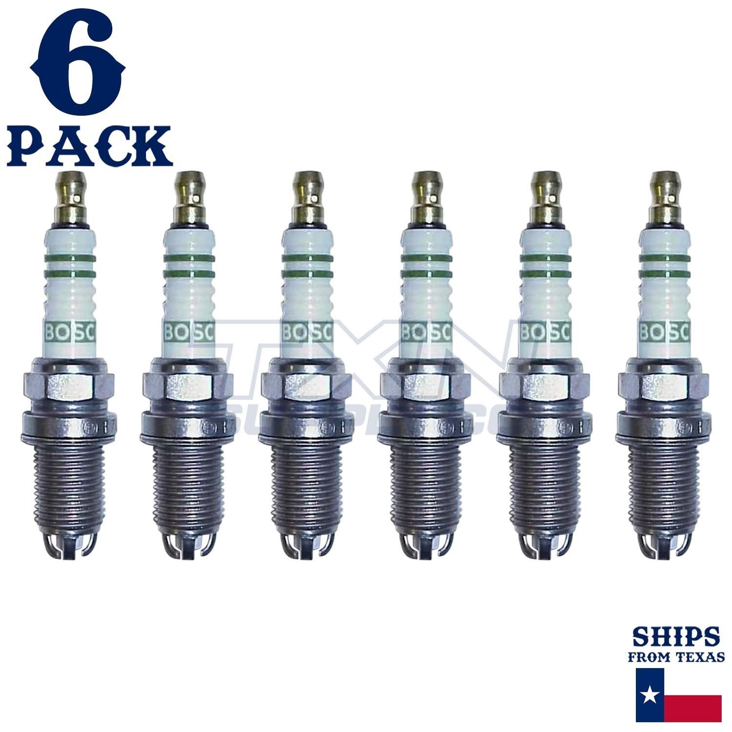6 Pack Bosch 7407 FR7KTC Copper with Nickel Spark Plugs - Image 1