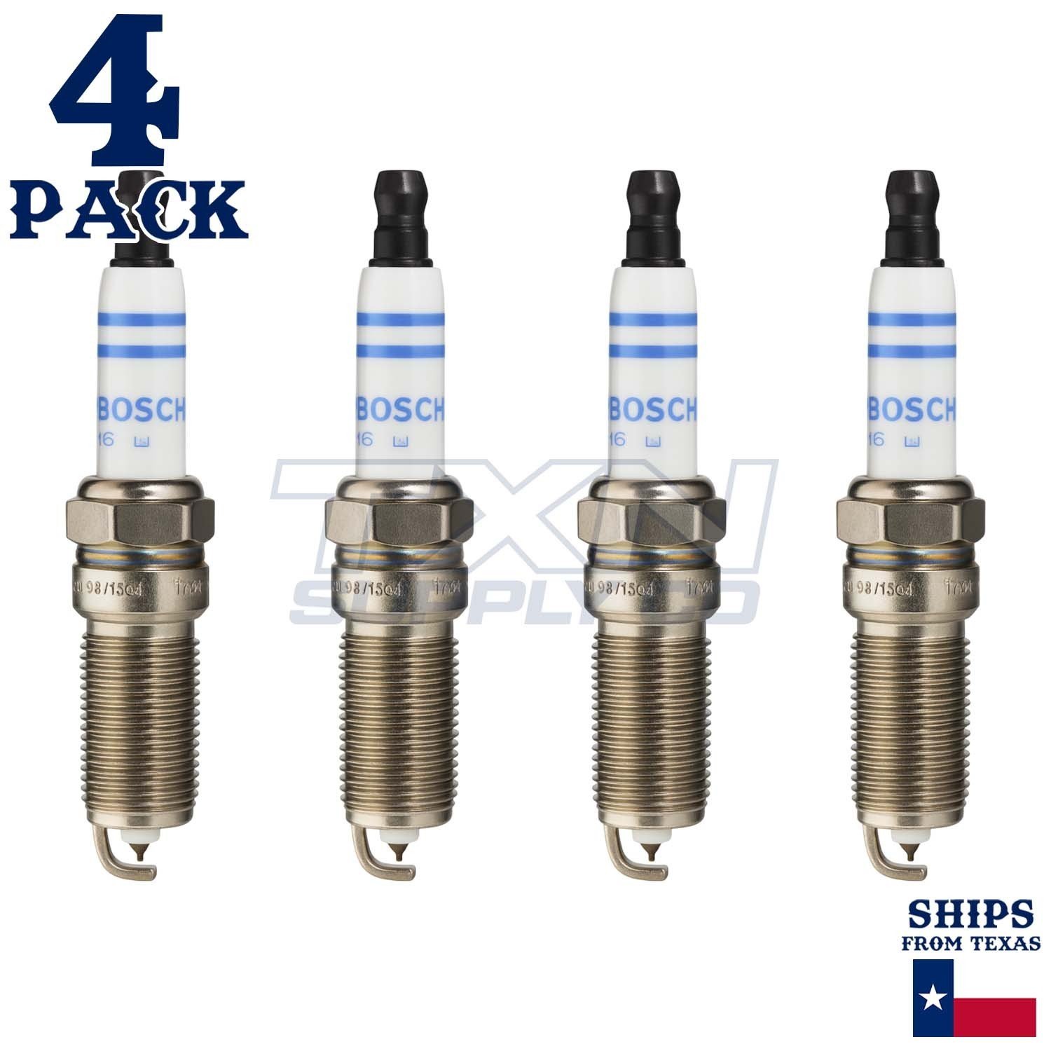 4 Pack Bosch 7422 FR8DPP33 Double Platinum Spark Plugs - Image 1