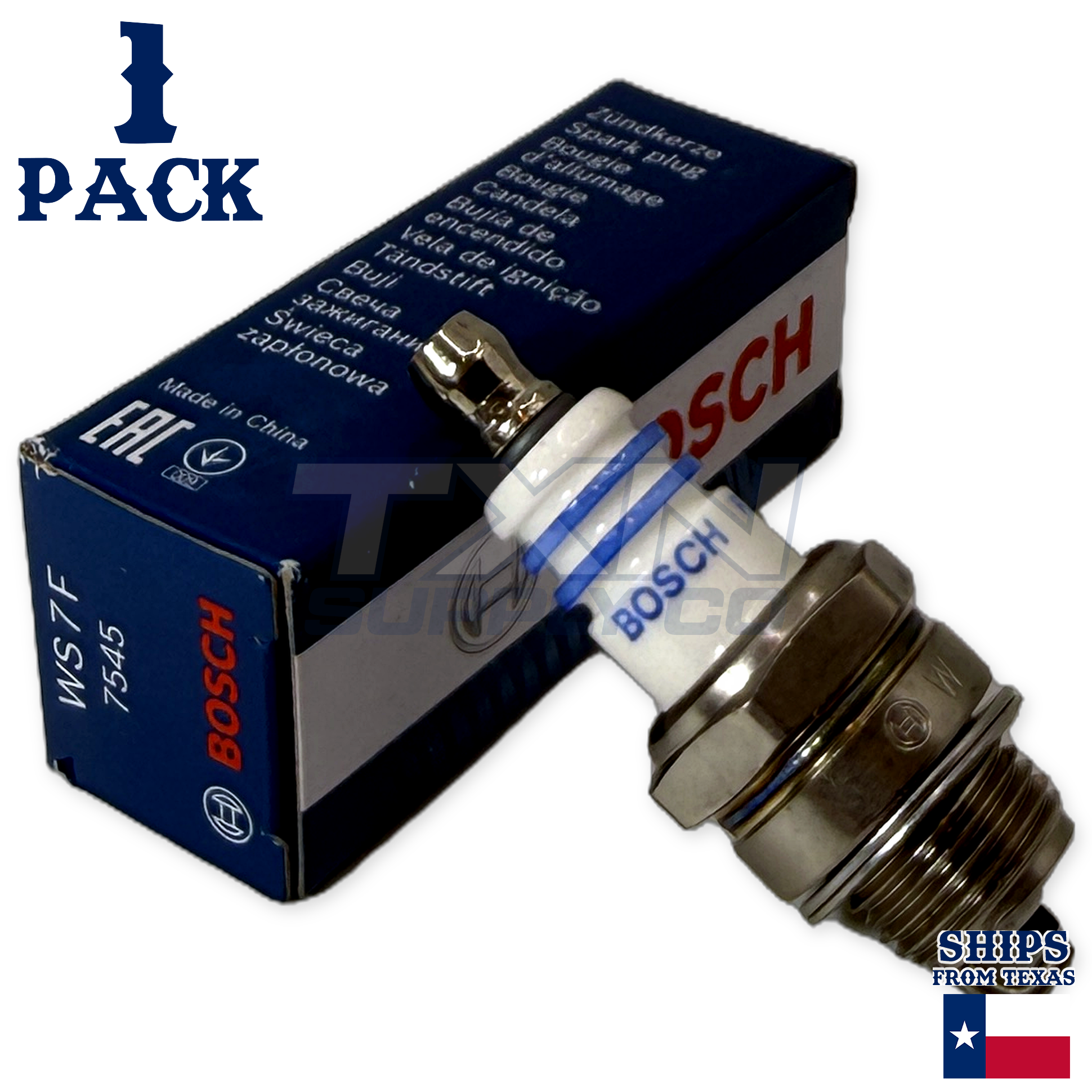 1 Pack Bosch 7545 WS7F Copper with Nickel Spark Plug - Image 1
