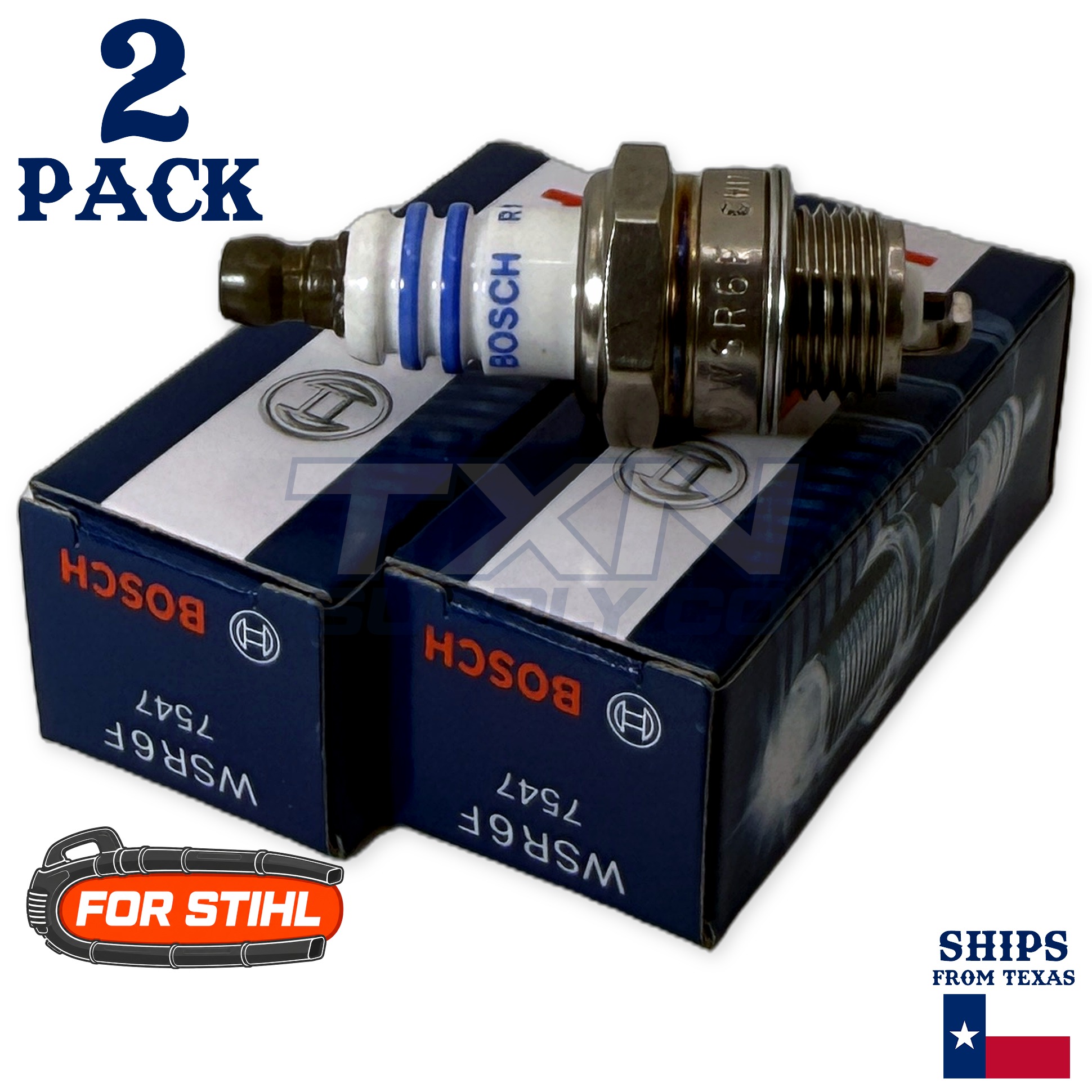 2 Pack Bosch Spark Plug - For BG 50 Stihl Handheld Blower