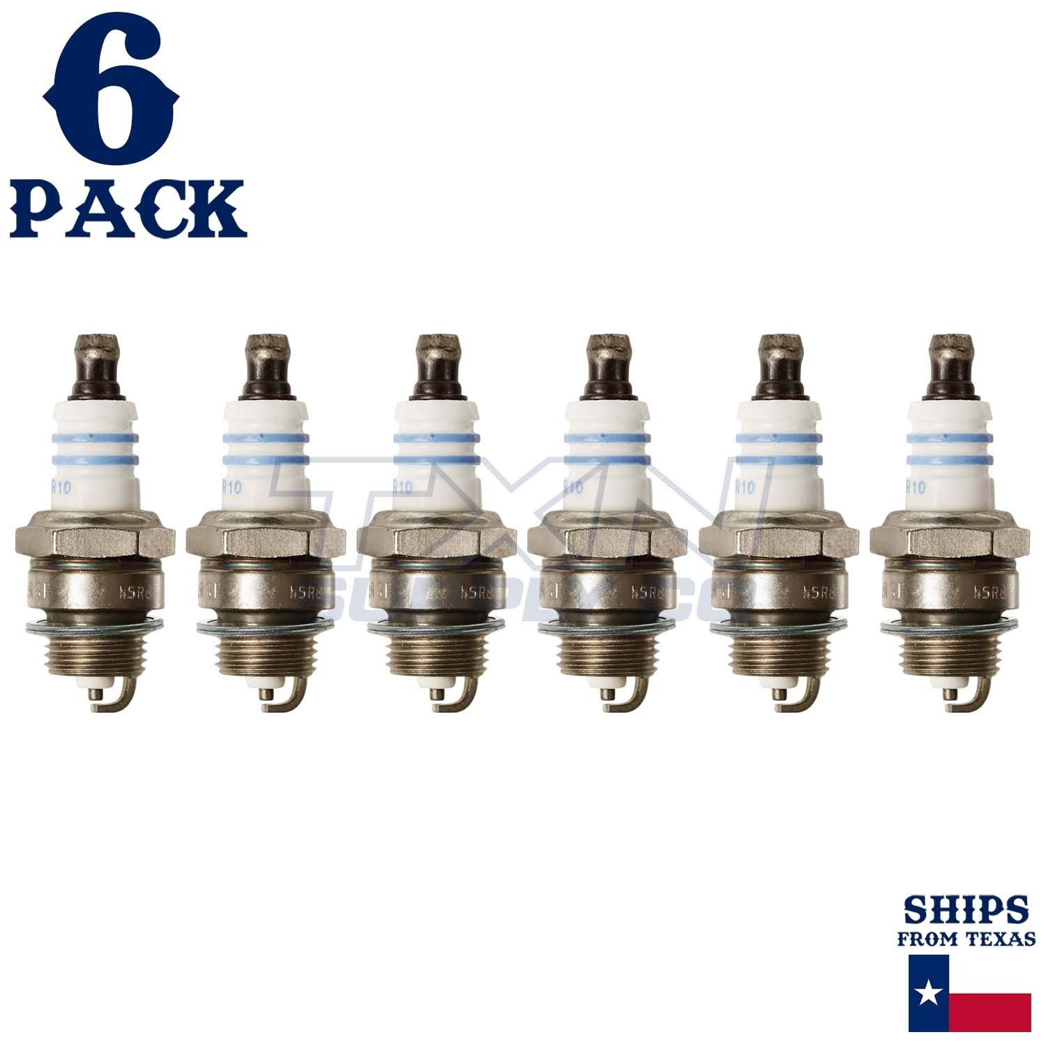 6 Pack Bosch 7547 WSR6F Copper with Nickel Spark Plugs