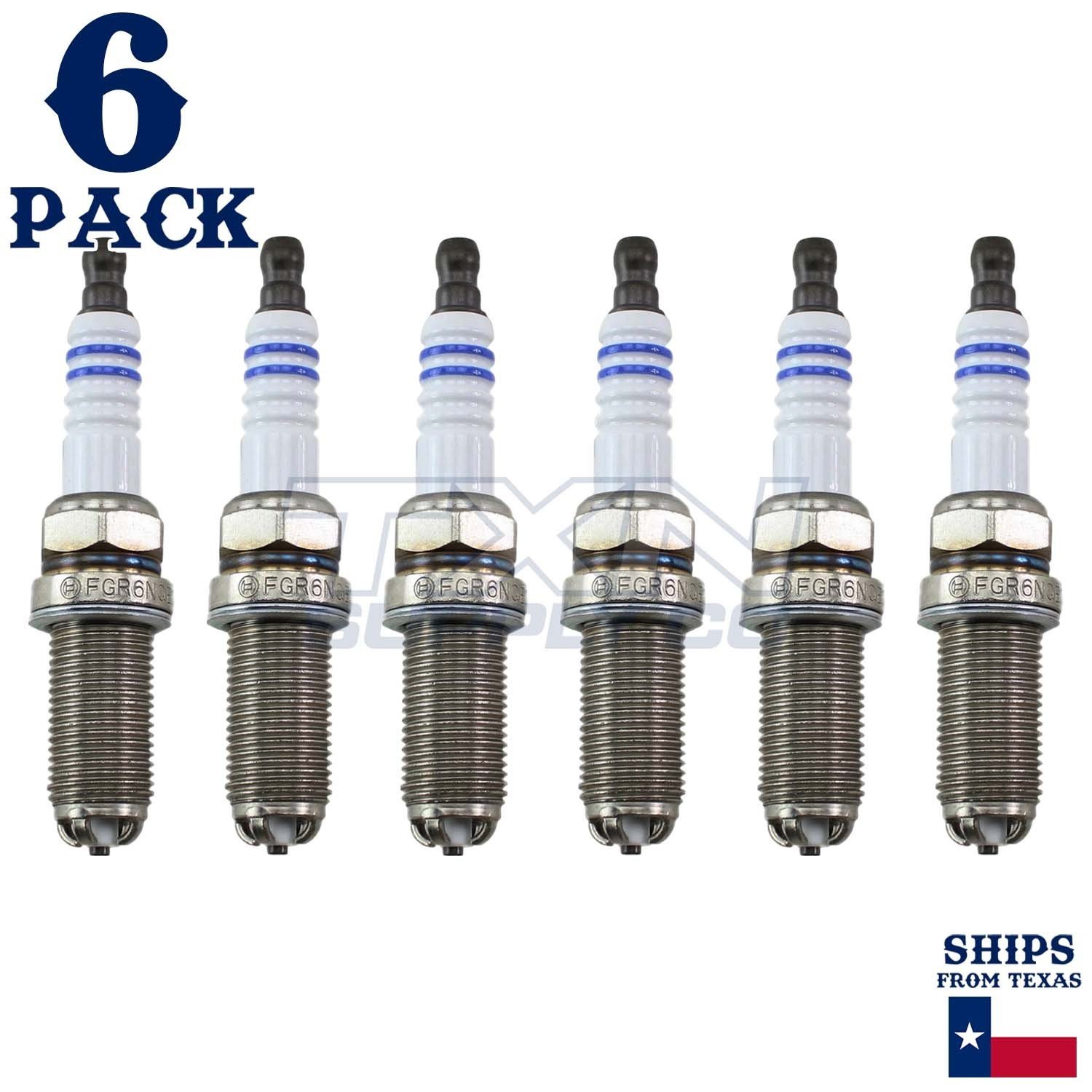 6 Pack Bosch 79079 FGR6NQE0 Copper with Nickel Spark Plugs - Image 1