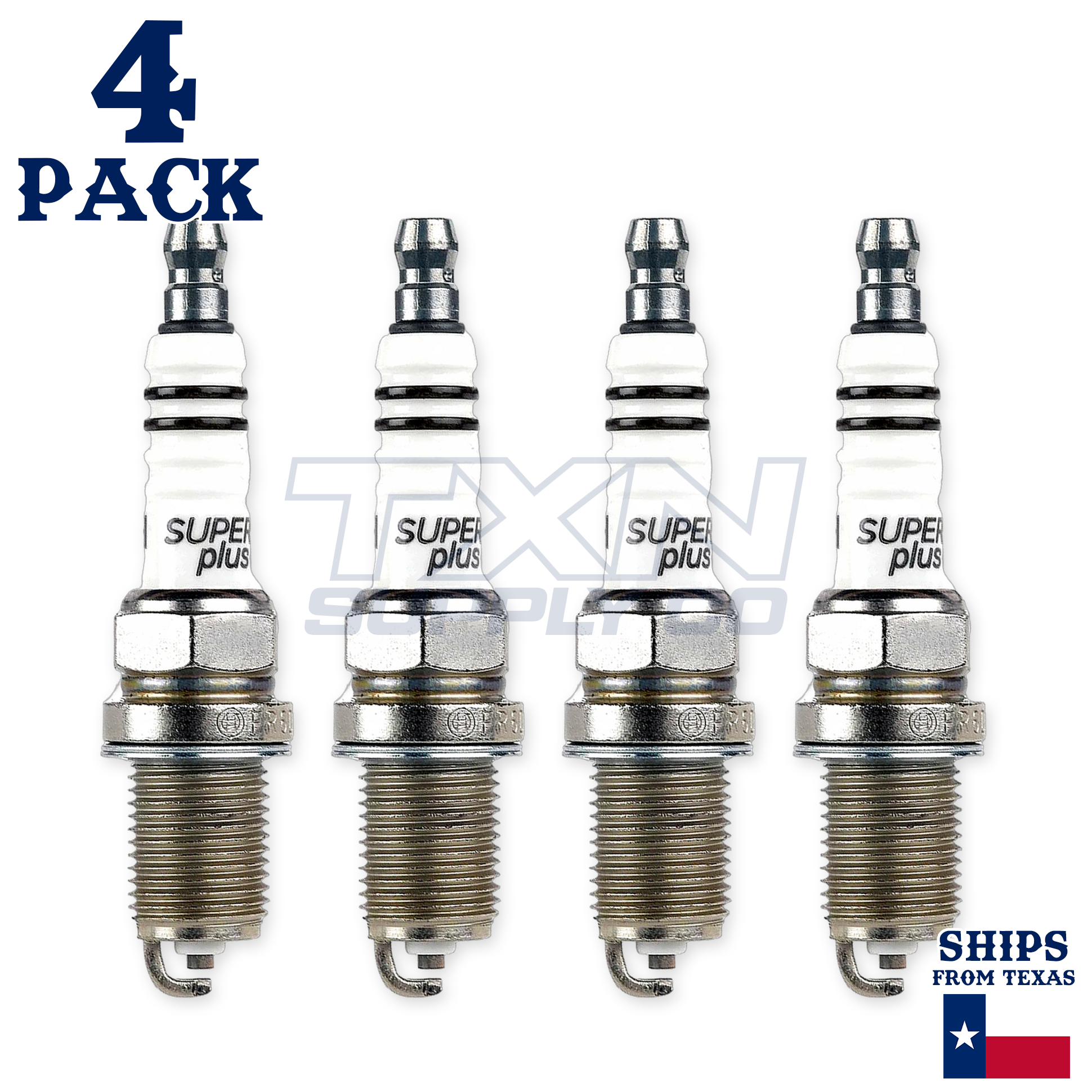 4 Pack Bosch 7955 FR7DC Copper with Nickel Spark Plugs - Image 1