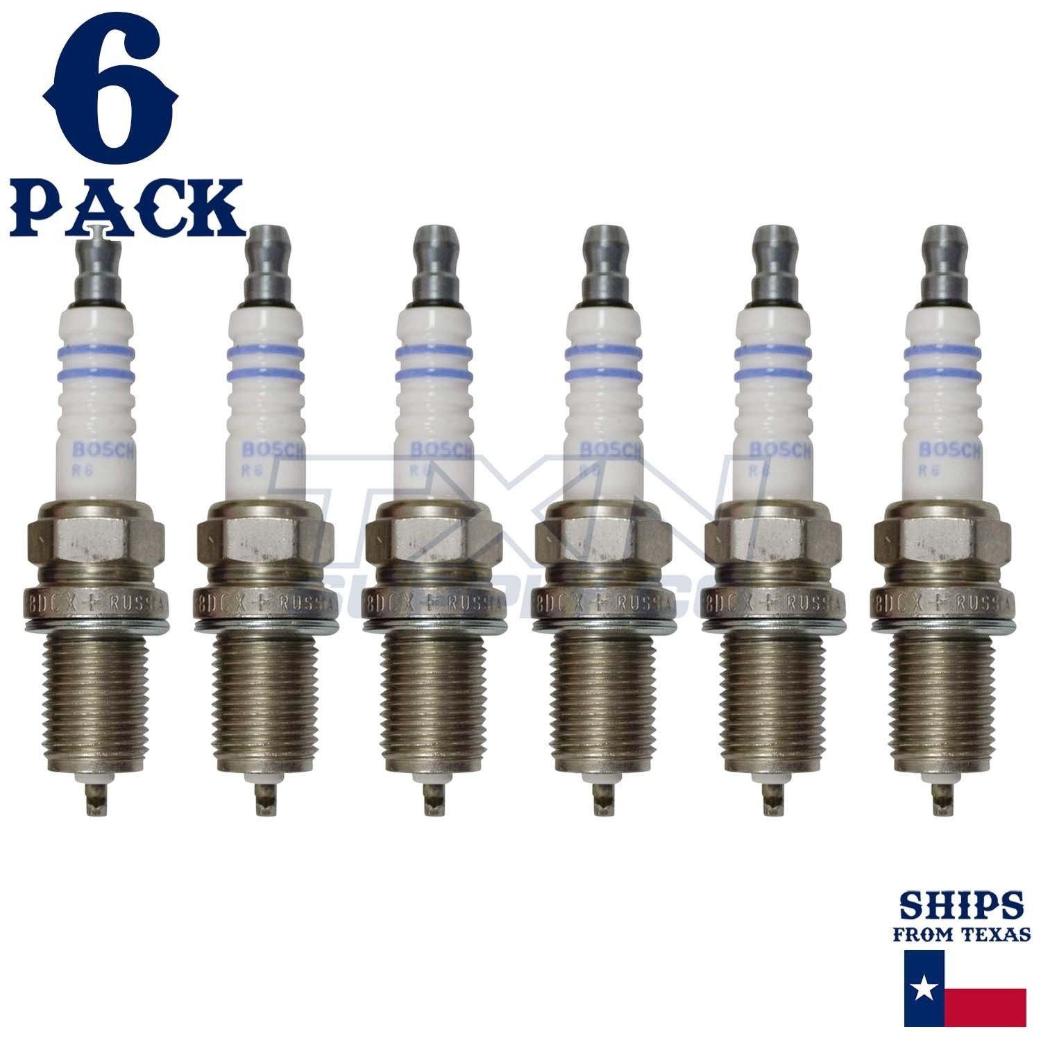 6 Pack Bosch 7957 FR8DCX Copper with Nickel Spark Plugs - Image 1