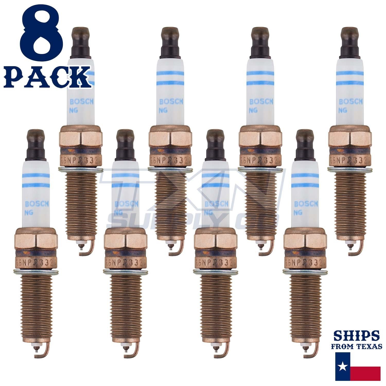 8 Pack Bosch 8132 YR6NPP332 Double Platinum Spark Plugs - Image 1
