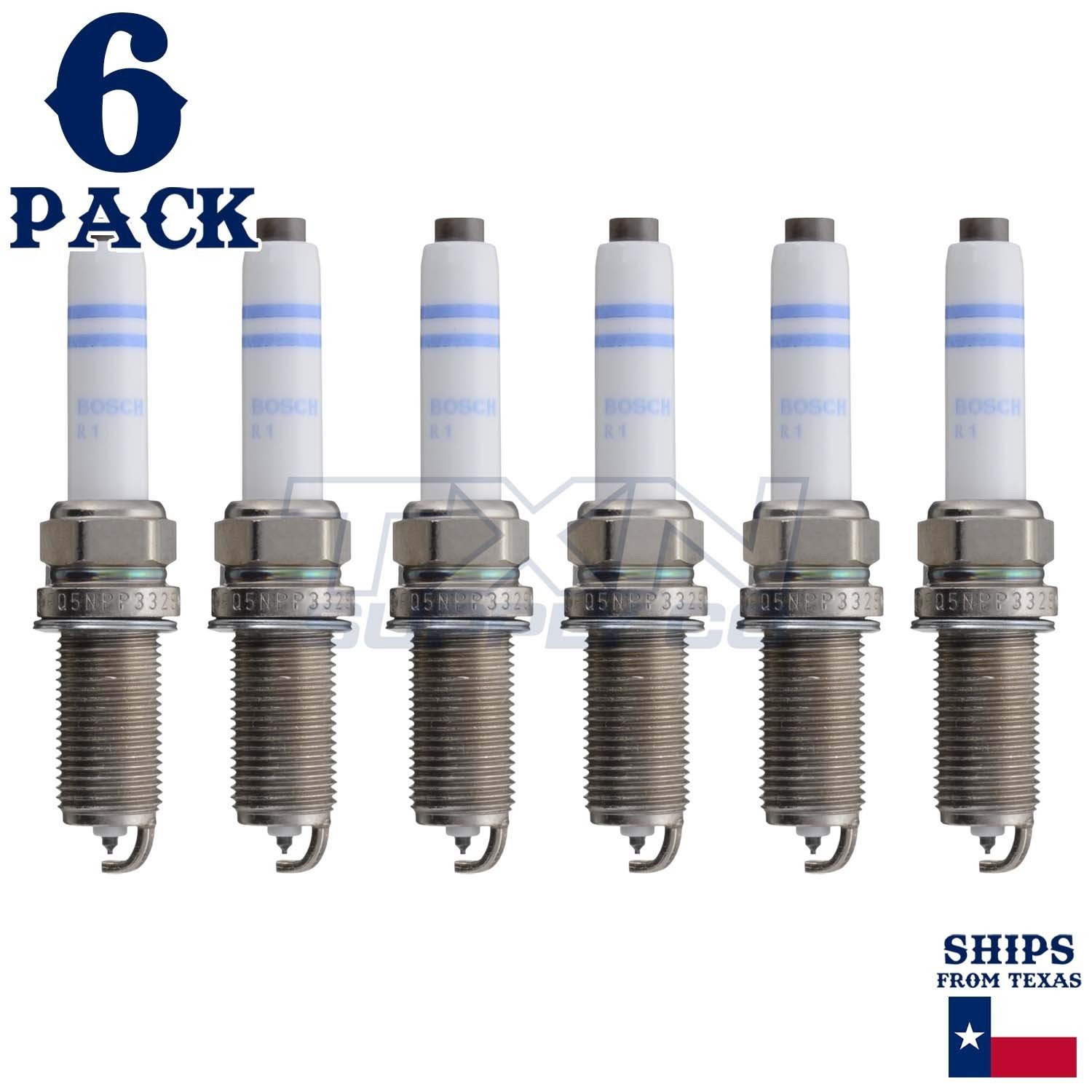 6 Pack Bosch 8160 FQ5NPP332S Double Platinum Spark Plugs - Image 1