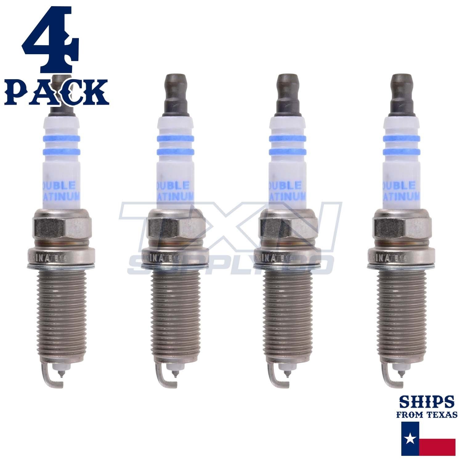 4 Pack Bosch 8162 FR8SPP33X Double Platinum Spark Plugs - Image 1