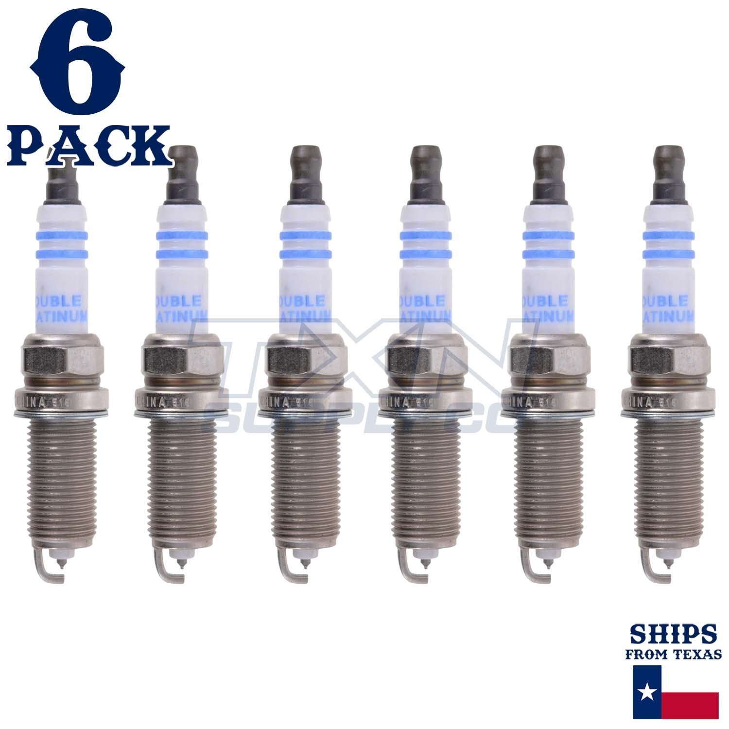 6 Pack Bosch 8162 FR8SPP33X Double Platinum Spark Plugs - Image 1