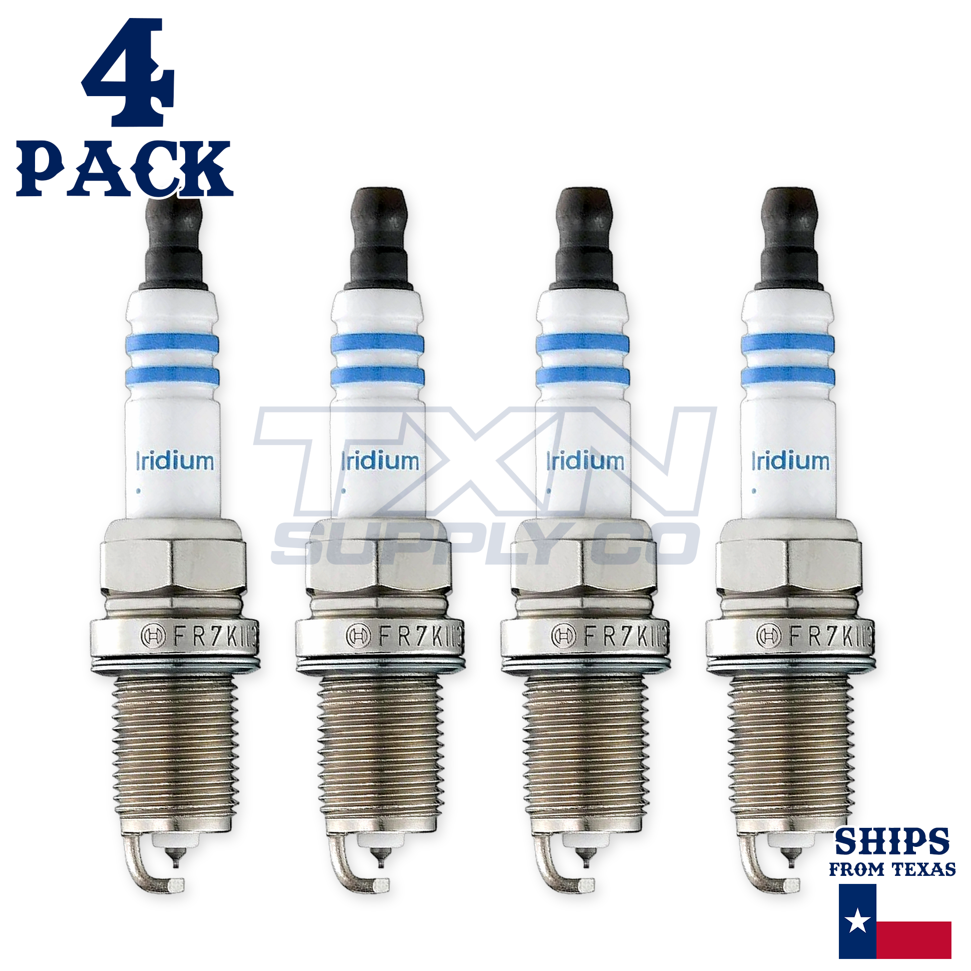 4 Pack Bosch 9603 FR7KII33X Double Iridium Spark Plugs - Image 1