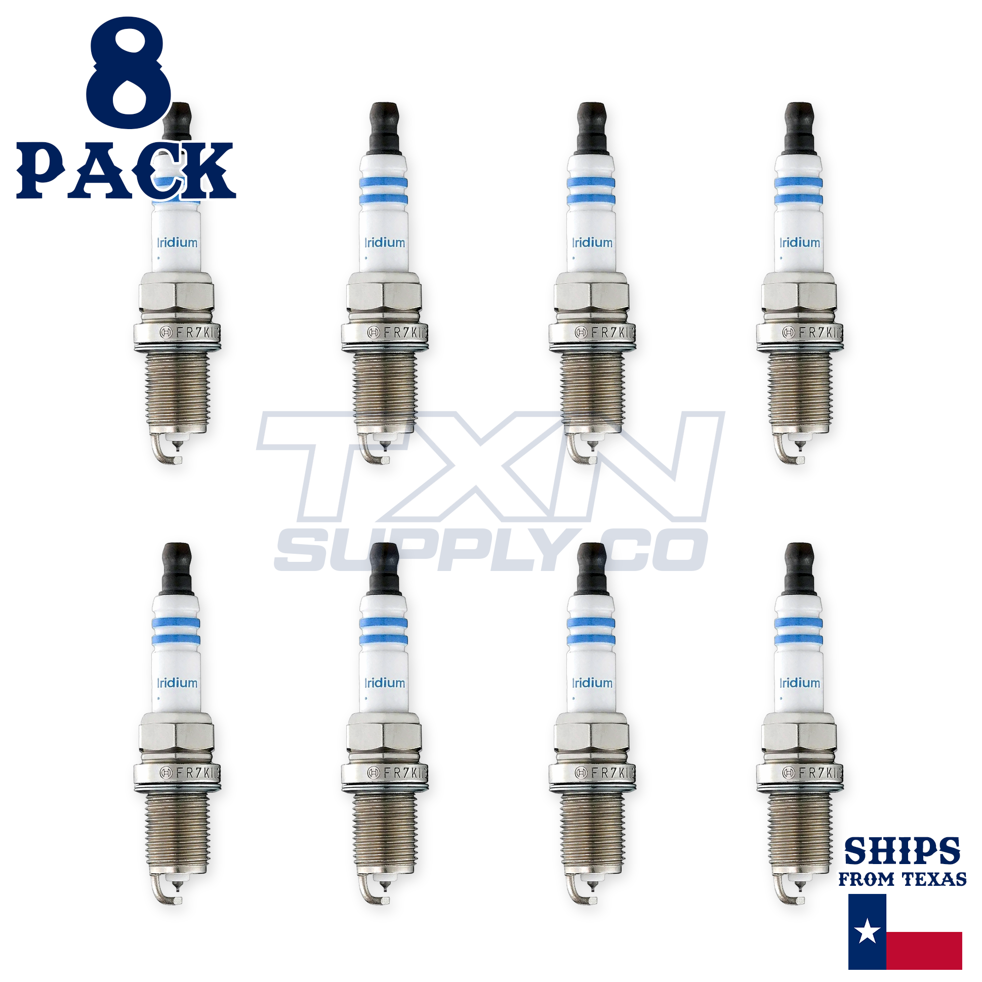8 Pack Bosch 9603 FR7KII33X Double Iridium Spark Plugs - Image 1