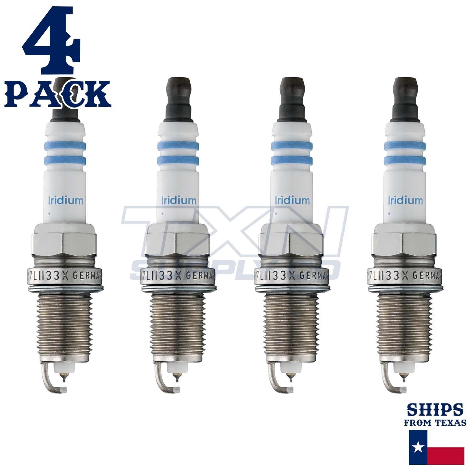 4 Pack Bosch 9604 FR7LII33X Double Iridium Spark Plugs