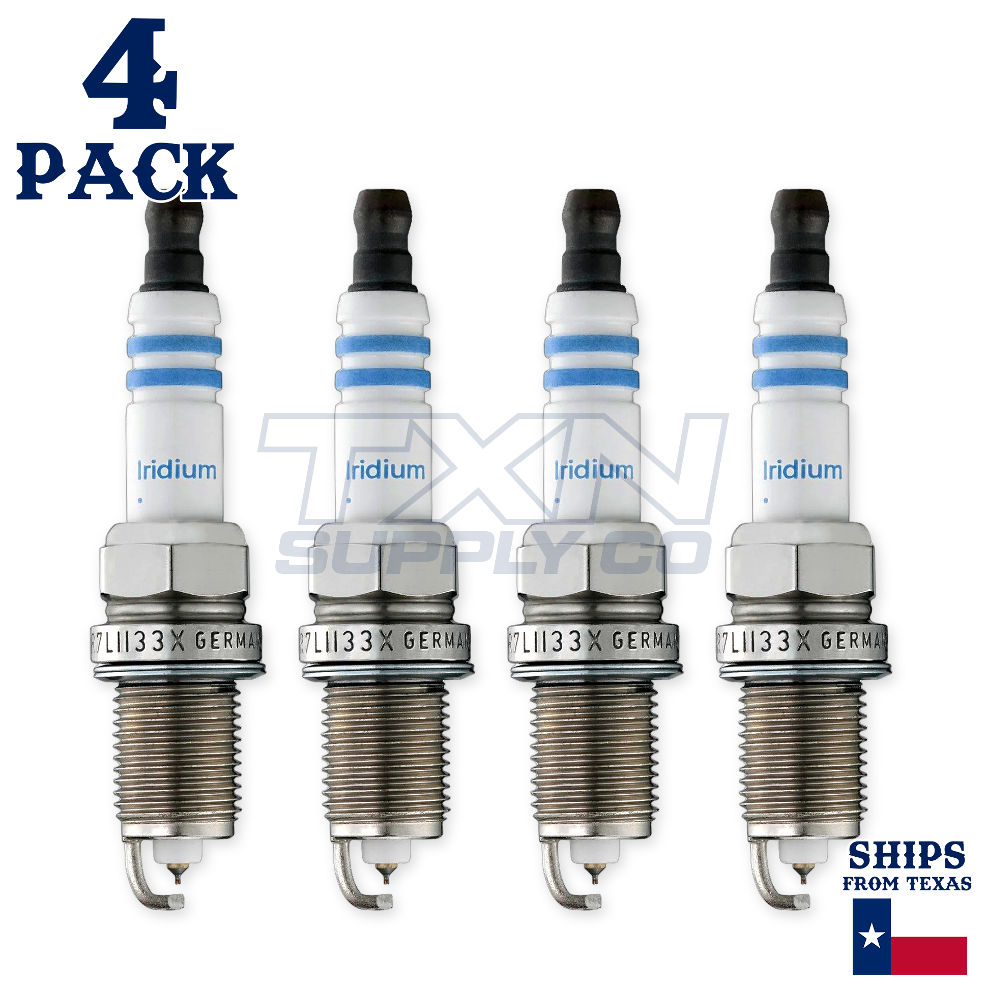 4 Pack Bosch 9604 FR7LII33X Double Iridium Spark Plugs - Image 1