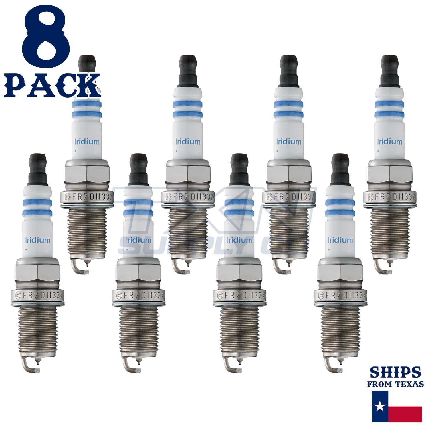 8 Pack Bosch 9607 FR7DII33X Double Iridium Spark Plugs