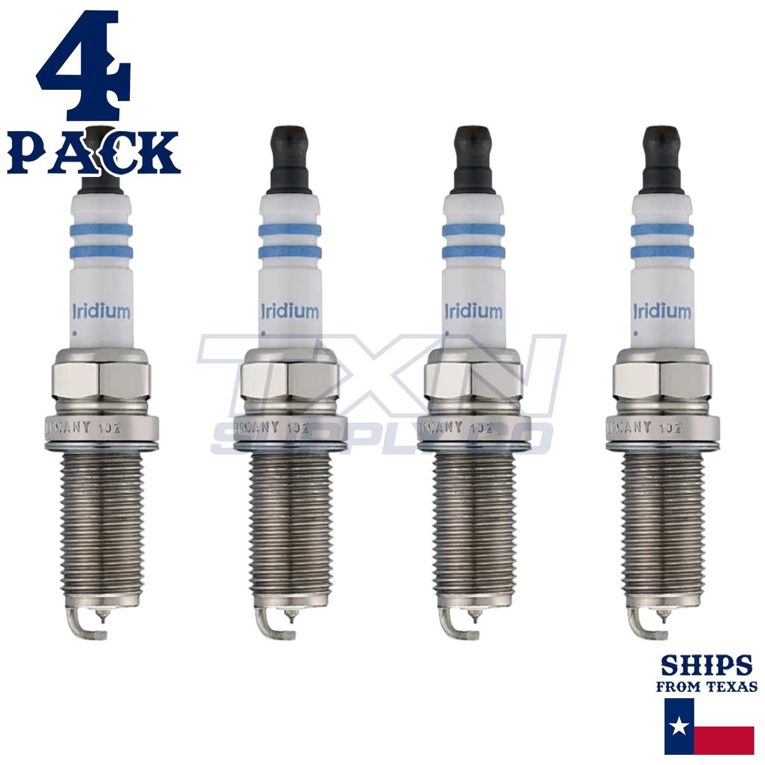4 Pack Bosch 9609 FR8MII33X Double Iridium Spark Plugs - Image 1