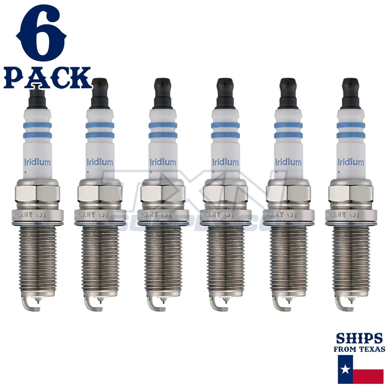6 Pack Bosch 9609 FR8MII33X Double Iridium Spark Plugs