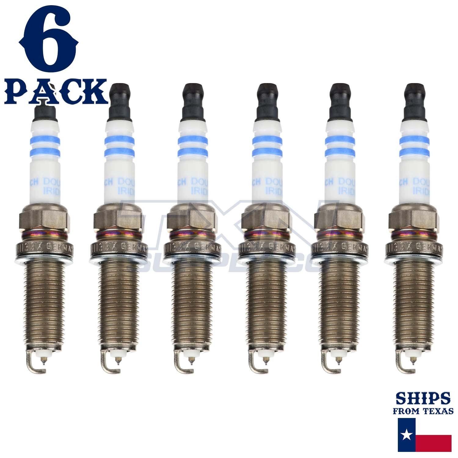 6 Pack Bosch 9621 VR7NII33X Double Iridium Spark Plugs