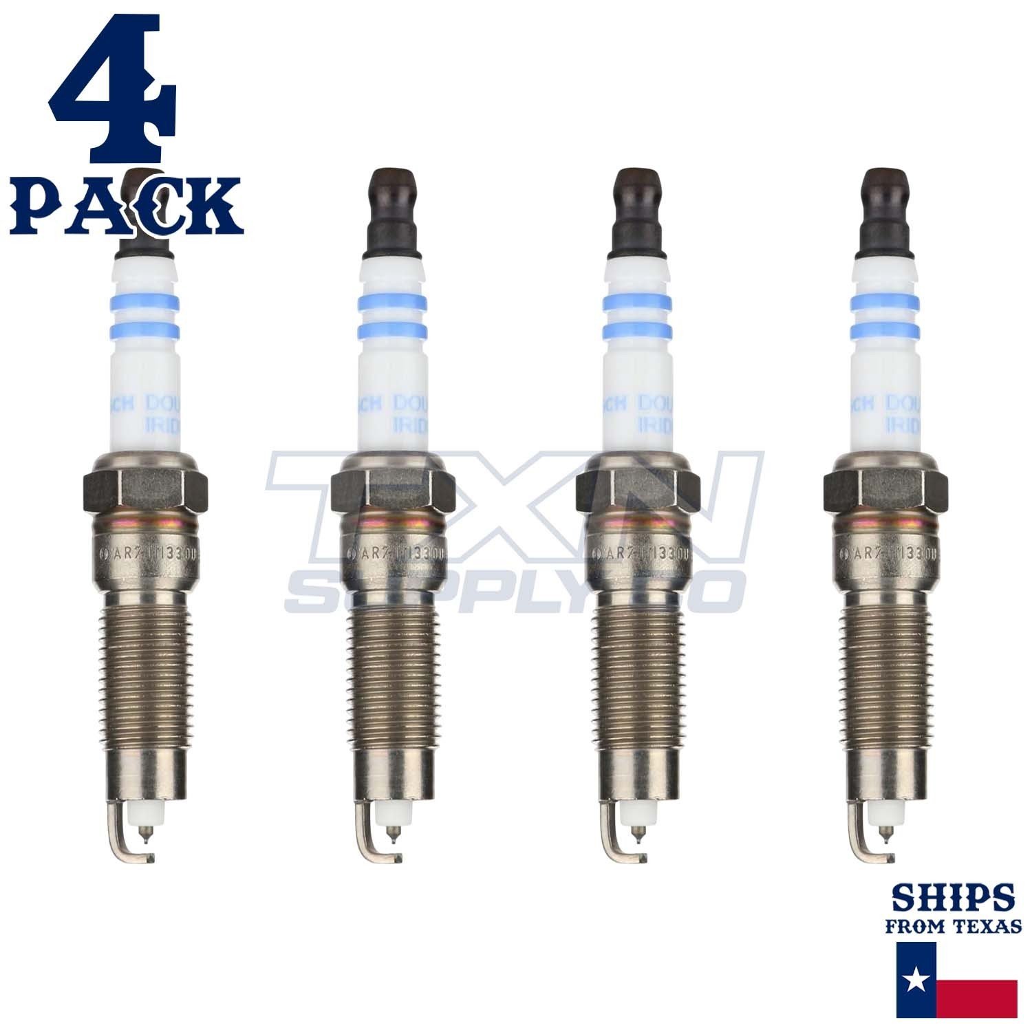 4 Pack Bosch 96322 AR7TII330U Double Iridium Spark Plugs - Image 1