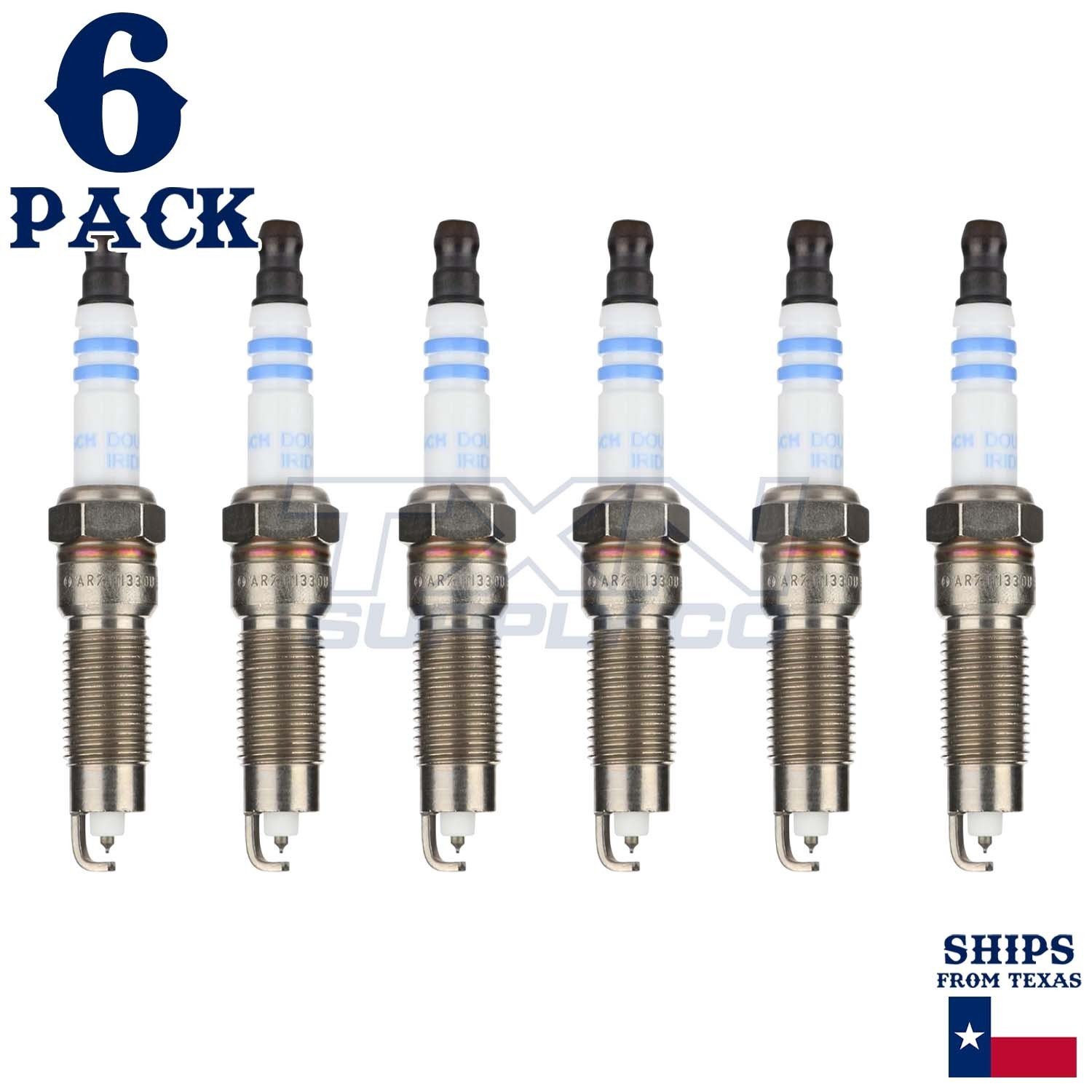 6 Pack Bosch 96322 AR7TII330U Double Iridium Spark Plugs