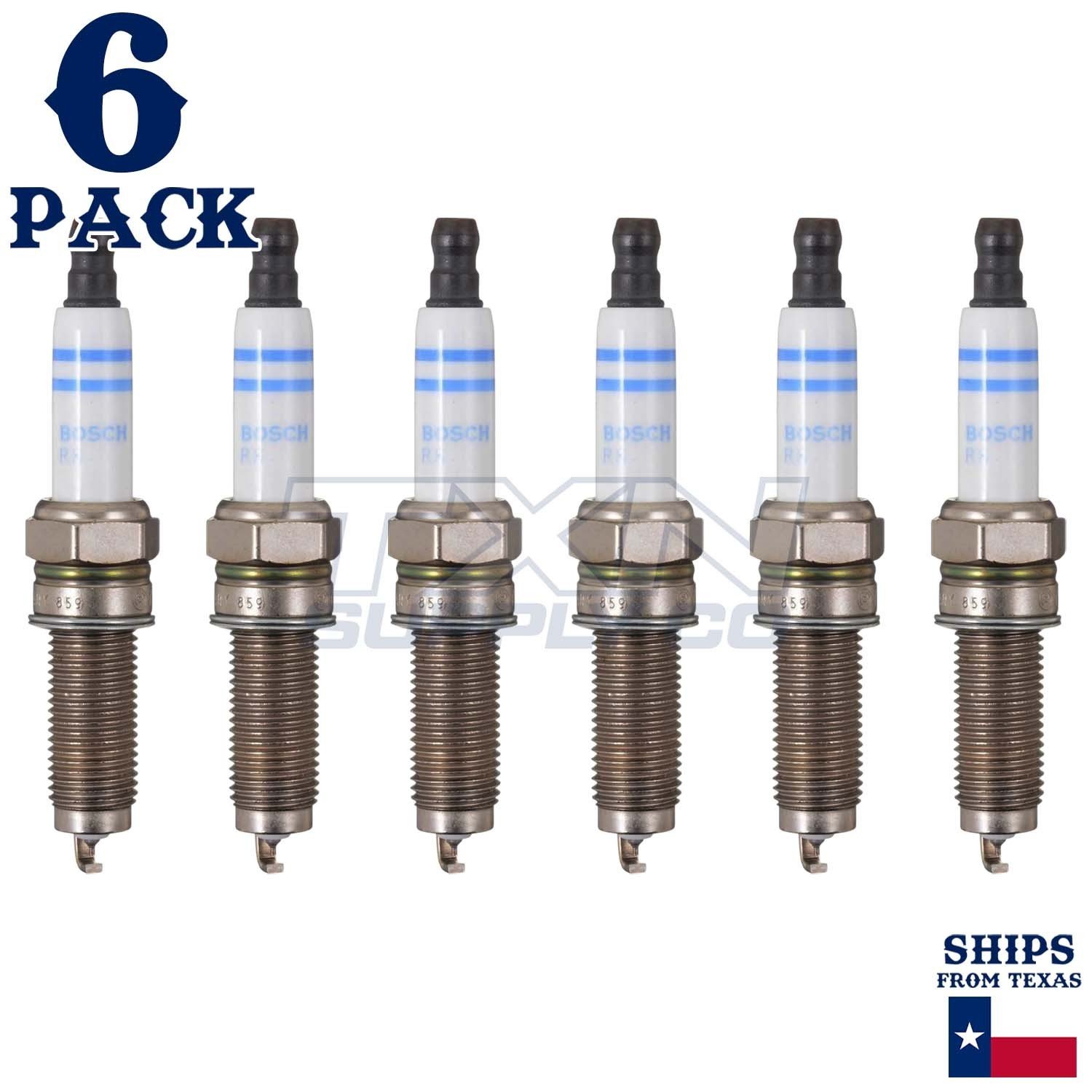 6 Pack Bosch 96337 YR7SII3320U Double Iridium Spark Plugs
