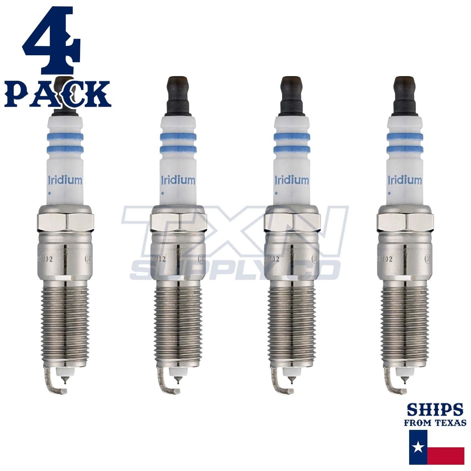 4 Pack Bosch 9654 HR9SII330X Double Iridium Spark Plugs - Image 1